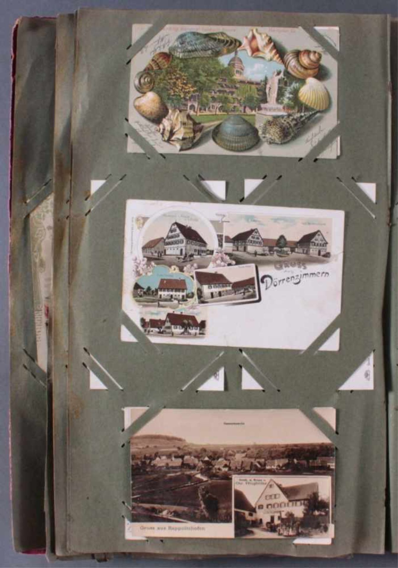 Gewachsenes Postkartenalbum mit über 300 KartenGewachsenes Album um den ersten Weltkrieg, dabei - Bild 14 aus 26