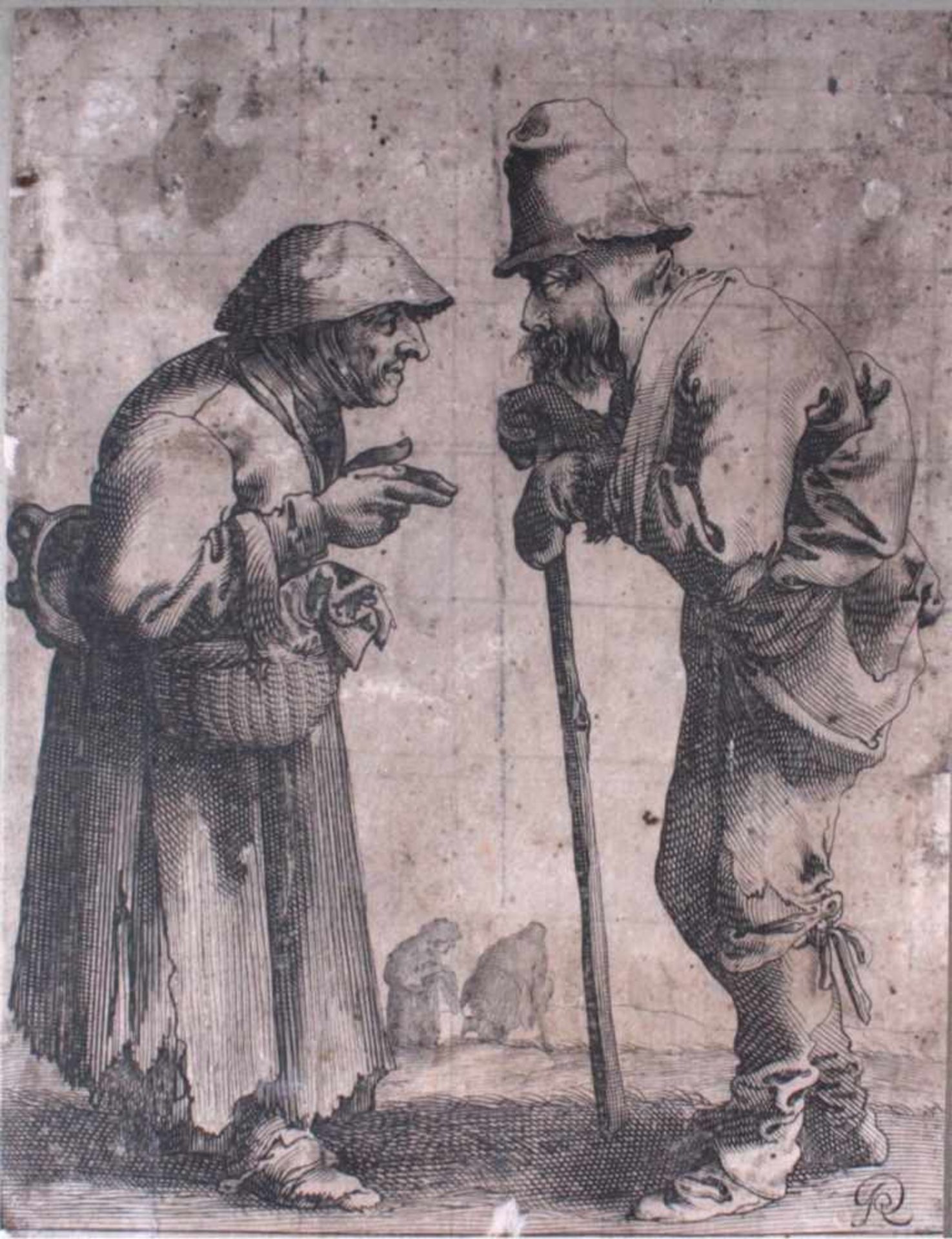 Pieter Jansz. Quast (1606 Amsterdam 1647)Radierung aus der Serie "Tis al verwart gaeren". "
