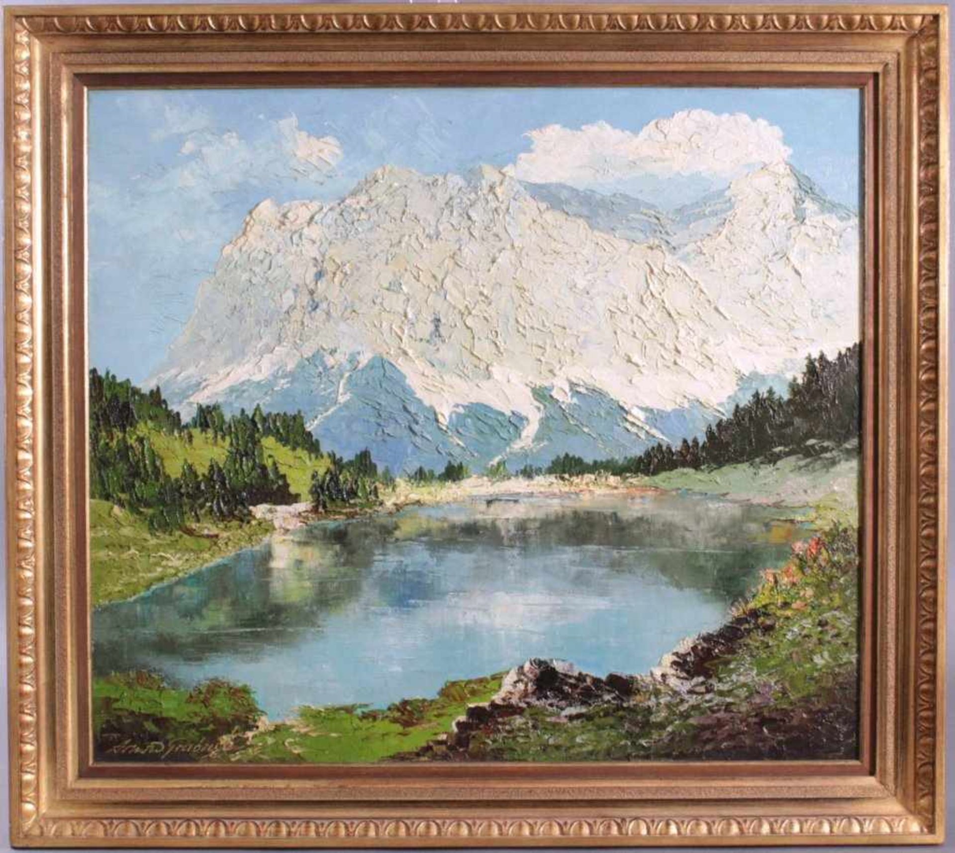 Georg Arnold-Grabone (1896-1982)Wetterstein am Bodensee, Öl auf Leinwand gemalt, unten linksund - Bild 2 aus 3