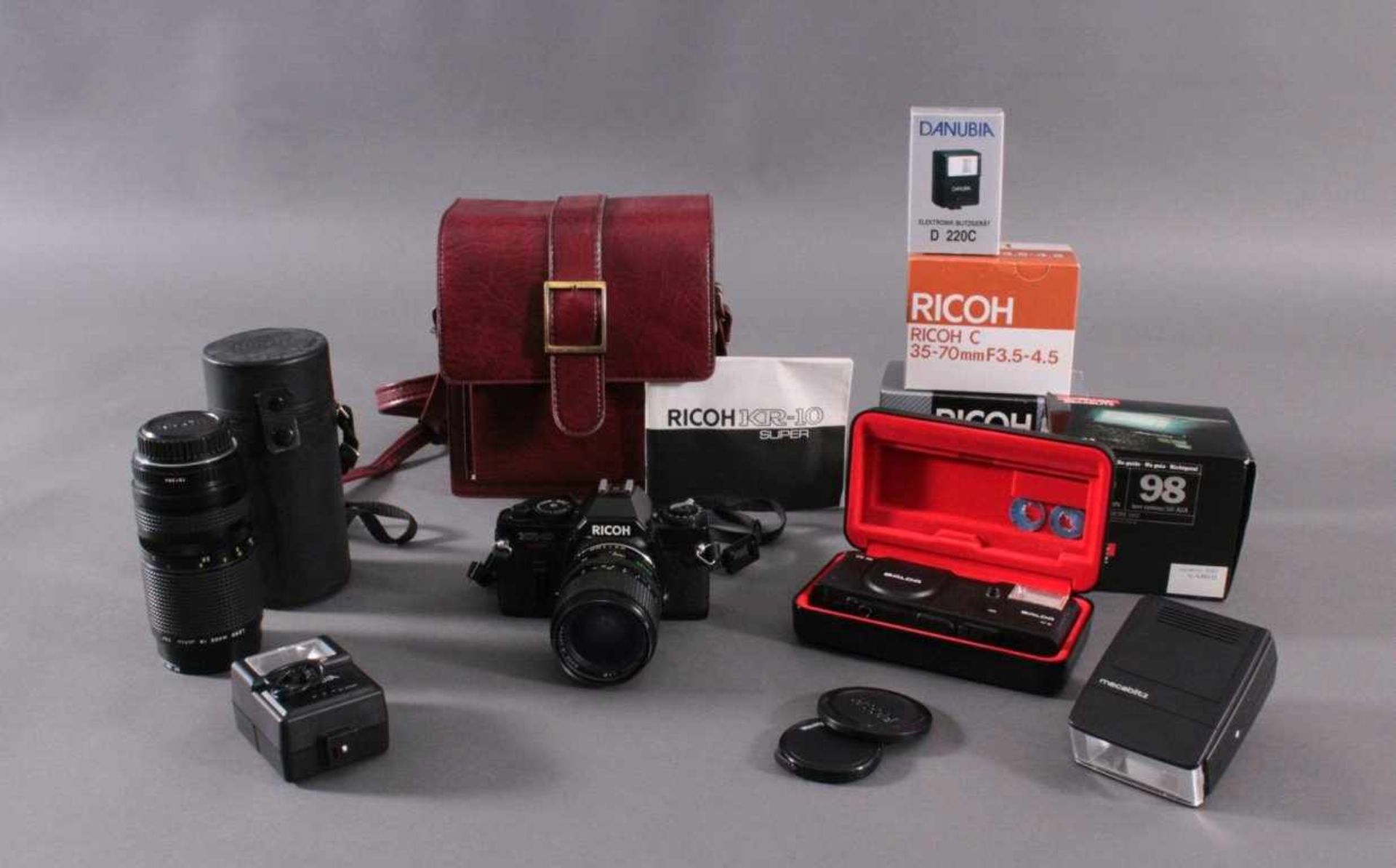 Richo XR-10 Fotoaparat mit Zubehör und Ledertsche1 Objektiv Richo C 1:3.5-4.5, 35-70 mm, Macro D- - Image 2 of 2