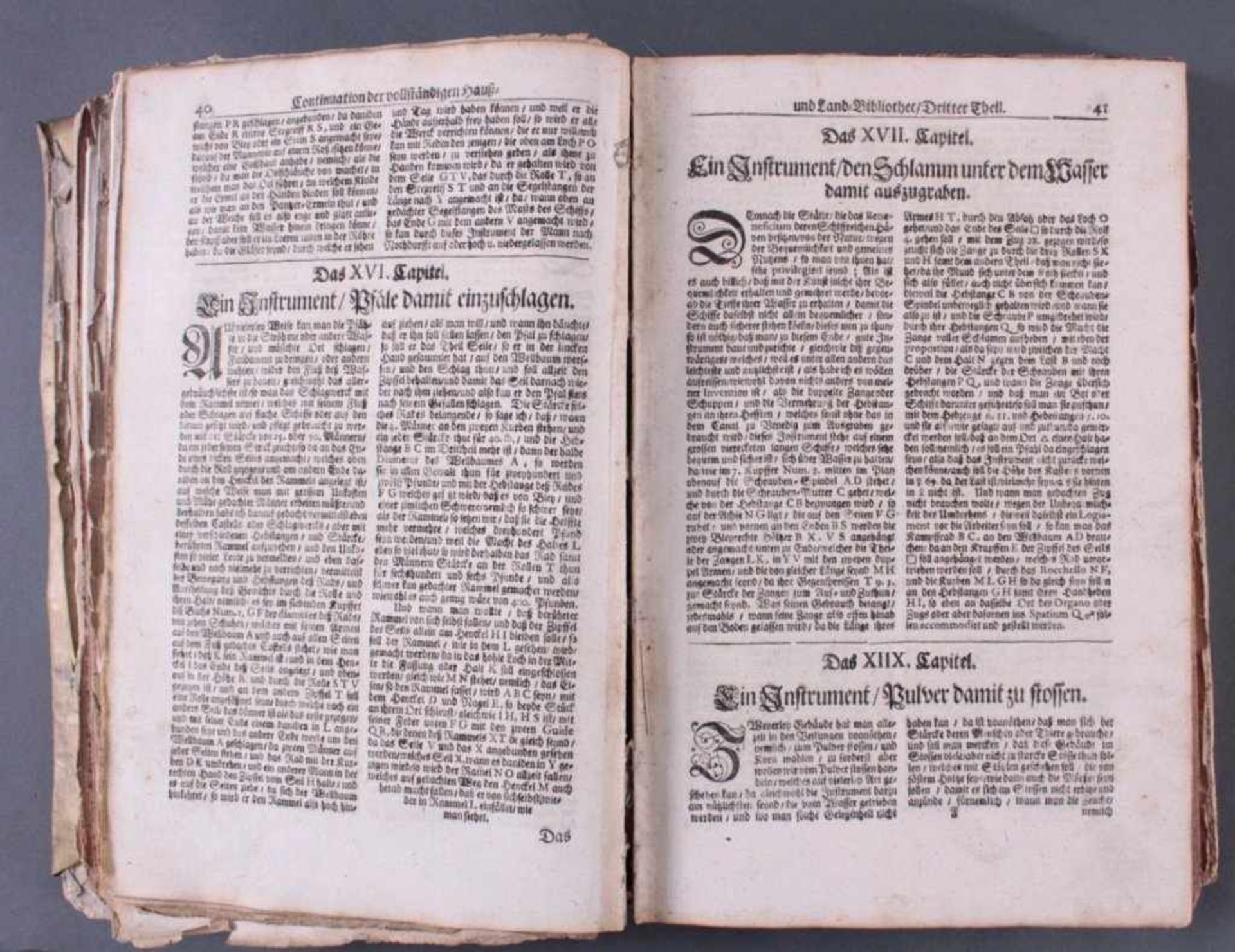 2 Bücher 17./18. Jahrhundert1x Der vollständigen Haus- und Land Bibliothek, dritterTeil, Andream - Bild 3 aus 5
