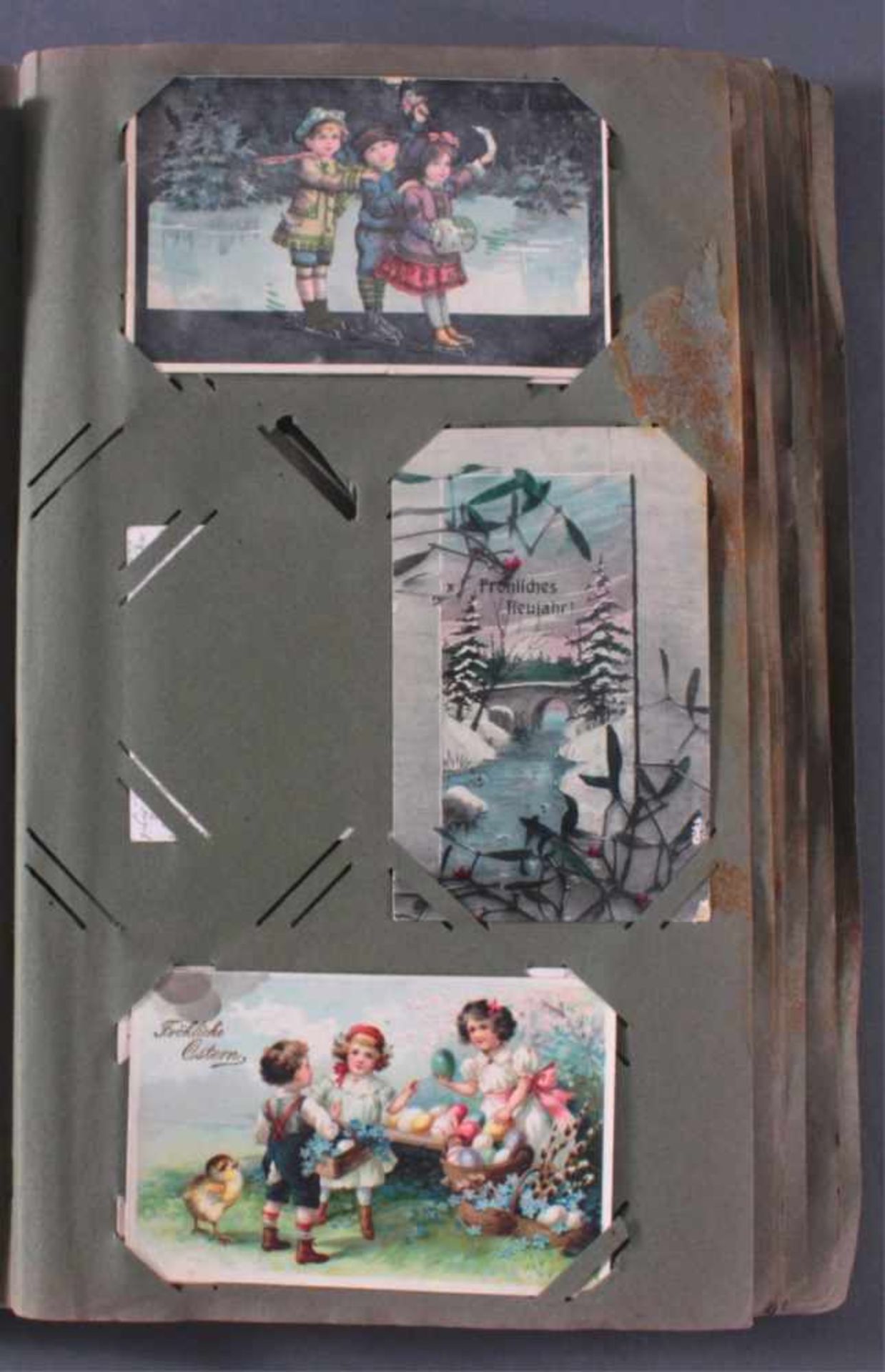 Gewachsenes Postkartenalbum mit über 300 KartenGewachsenes Album um den ersten Weltkrieg, dabei - Image 9 of 26