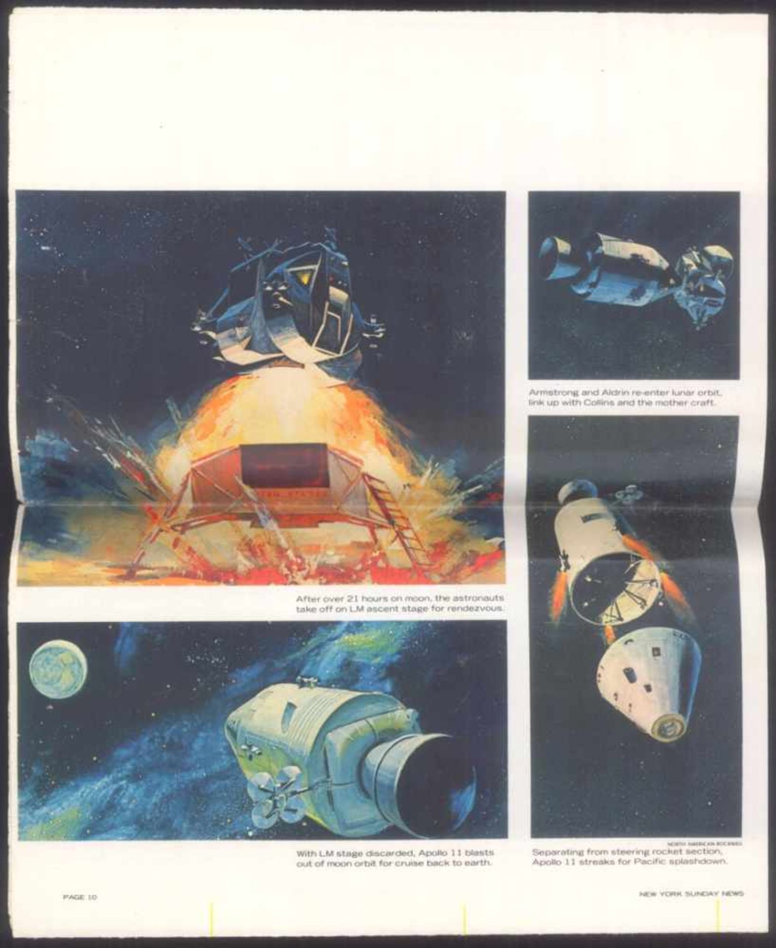 New York News, Special Issue, Apollo 11 MondlandungVom 25 May 1961, sehr guter Zustand, Knickfalte - Bild 2 aus 2