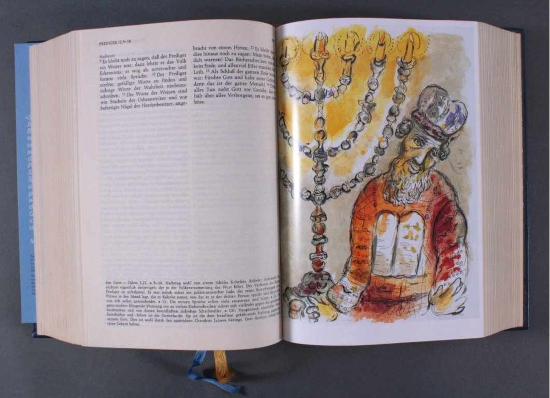 Die Bibel illustriert von Marc ChagallPattloch Verlag, 1990, Ledereinband mit Gold-,Blind- - Image 3 of 4