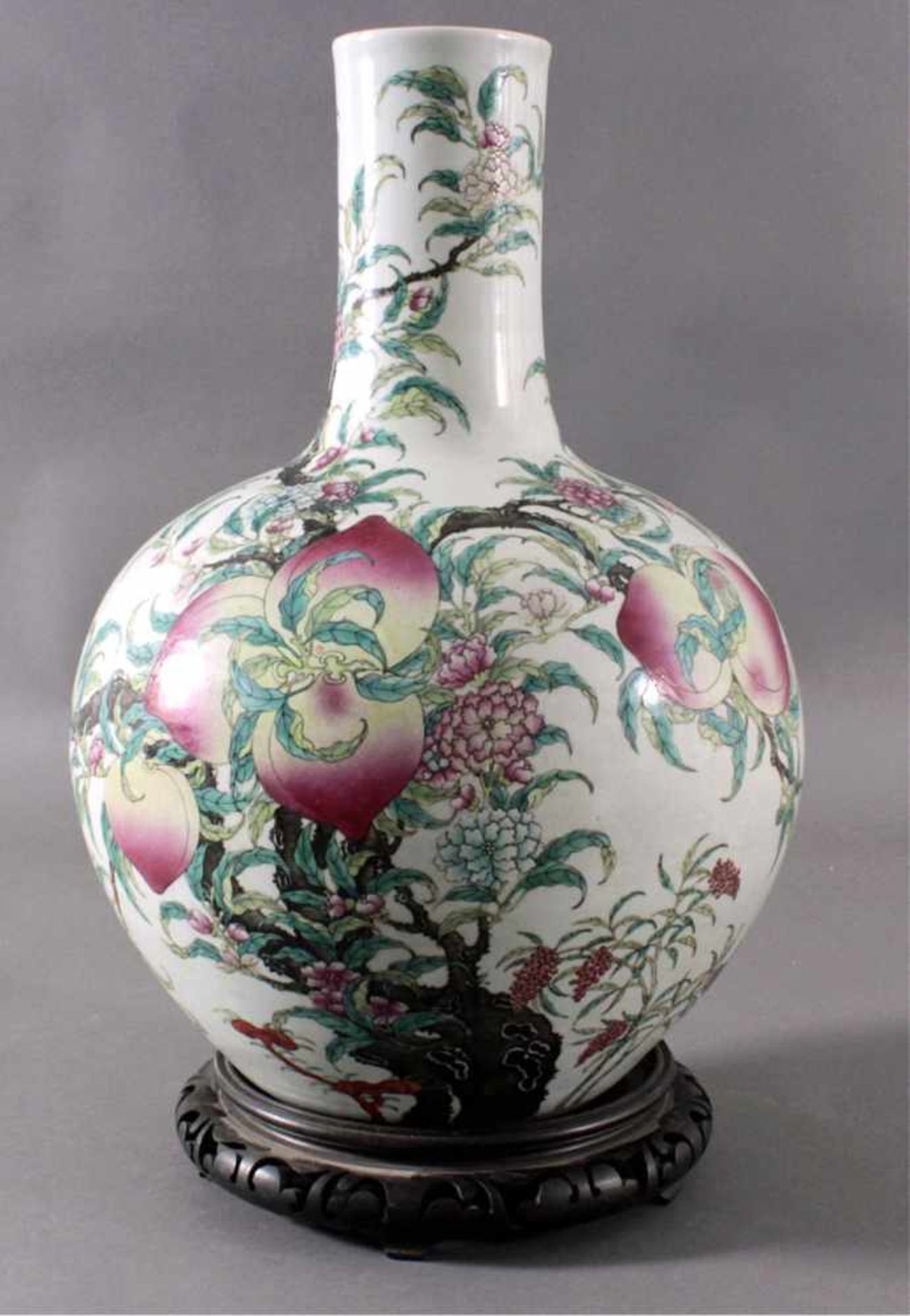 Chinesische Bodenvase Qing-Dynastie (1644 - 1912)Porzellan, Familie rose / Yangcai - mit opaken