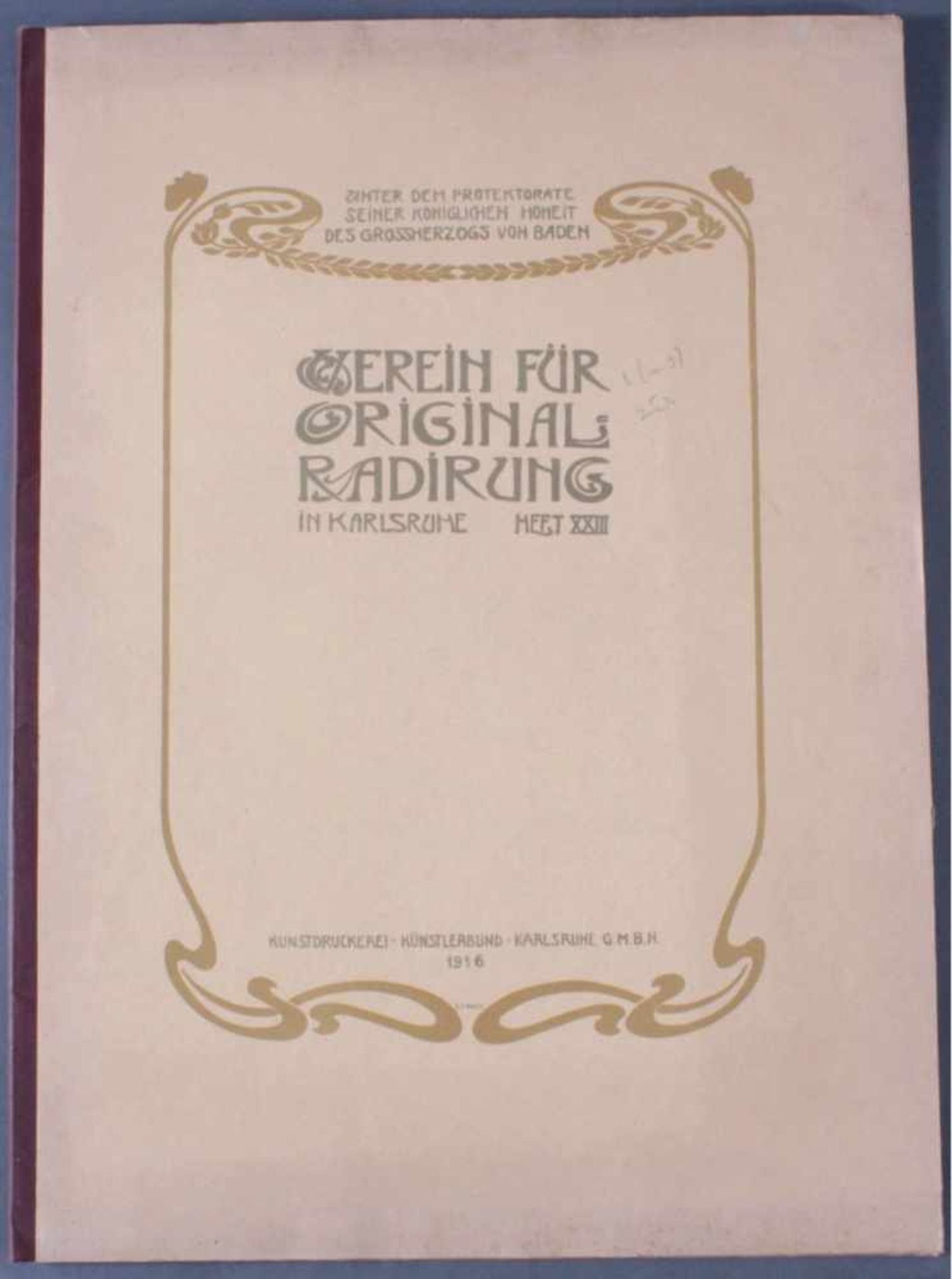 Verein für Original-Radierung Karlsruhe. Heft XXIII, 1916Emil Rudolf Weiß gestaltete für die