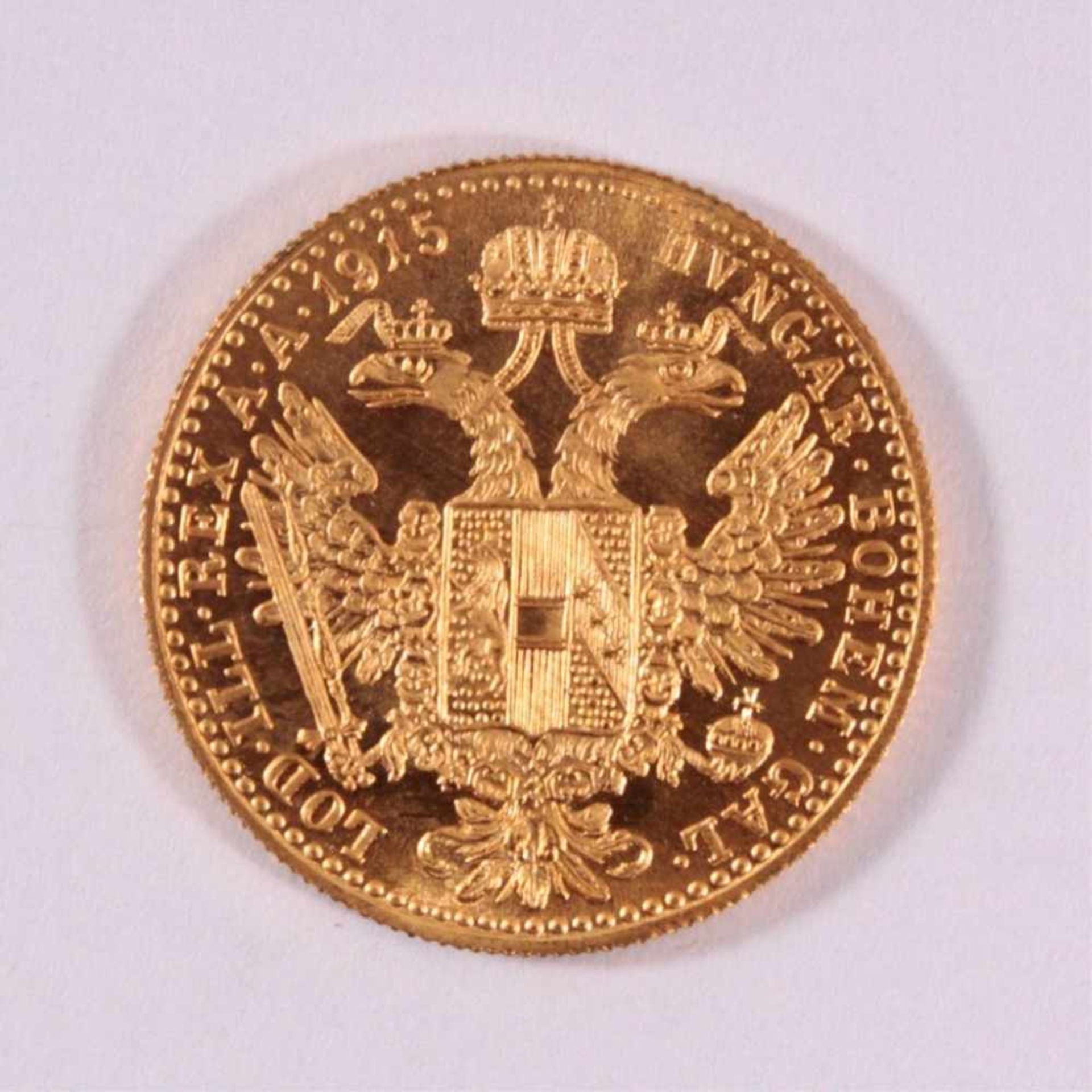 1 Golddukat Kaiser Franz Joseph 1915986er Gold, ca. D-2,0, Gewicht ca. 3,49g - Bild 2 aus 2