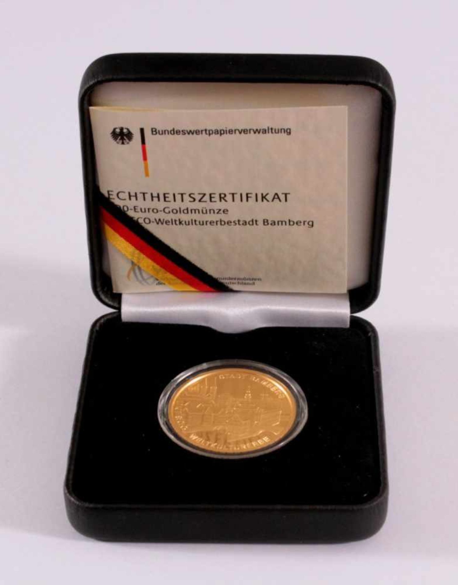 Goldmünze 100 Euro Bamberg1. Oktober 2004, Gold, 1/2 Unze (15,55 g), in Kapsel, mitZertifikat und - Bild 3 aus 3