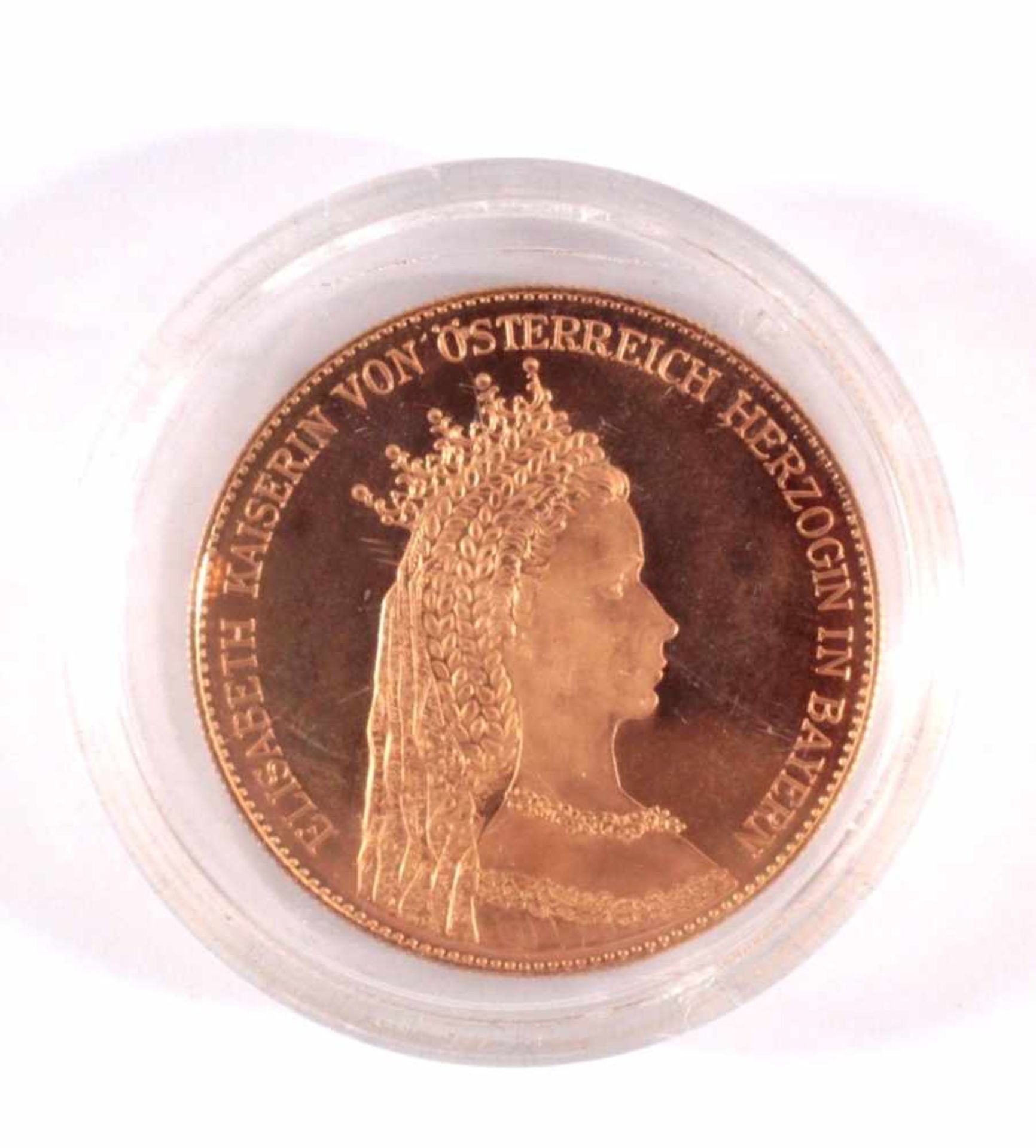 Gedenkmedaille Elisabeth Kaiserin von Österreich900er Gold, ca. D-3,4, 13 g