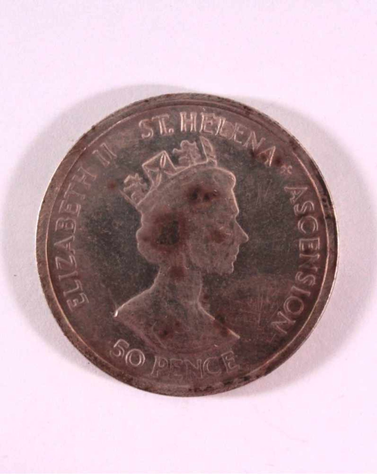 50 Pence 1906, Royal WeddingElizabeth II St. Helena Ascension, July 23rd 1906, vz., D-3,8 cm - Bild 2 aus 2