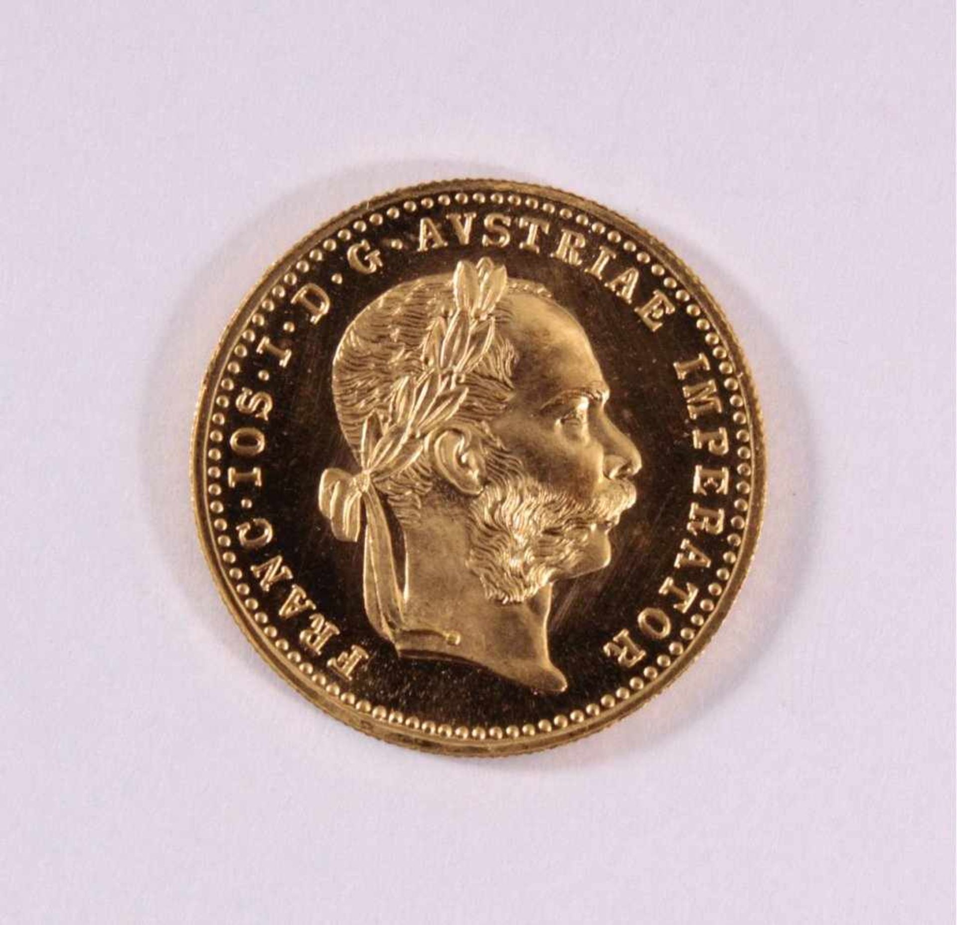 1 Golddukat Kaiser Franz Joseph 1915986er Gold, ca. D-2,0, Gewicht ca. 3,49g