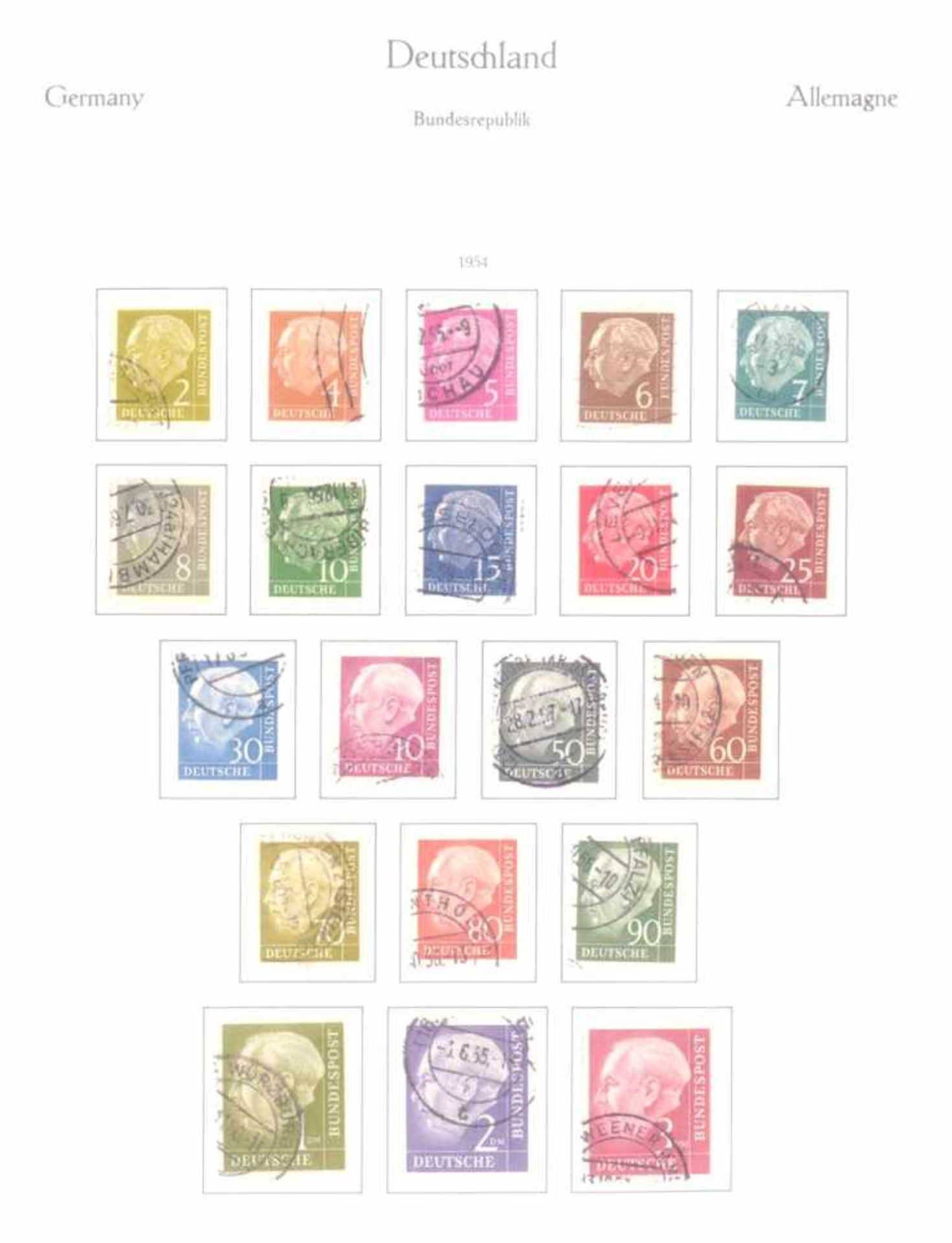 Gestempelte Sammlung Bund 1949-20022 gut gefüllte Vordruckalben mit nur wenigen Lücken.Bestehend aus - Bild 6 aus 9