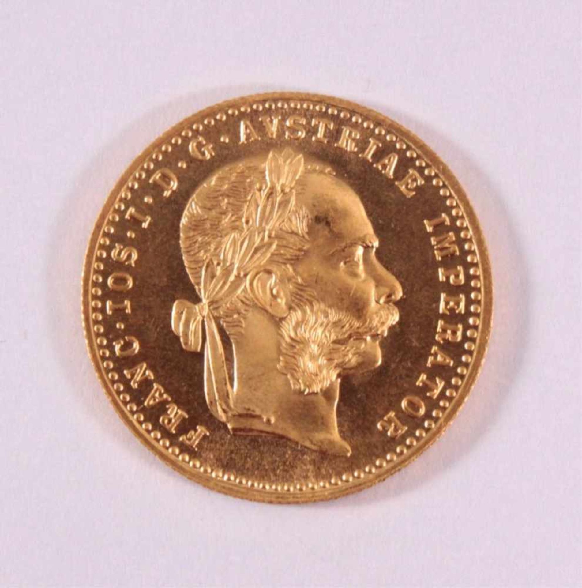 1 Golddukat Kaiser Franz Joseph 1915986er Gold, ca. D-2,0, Gewicht ca. 3,49g