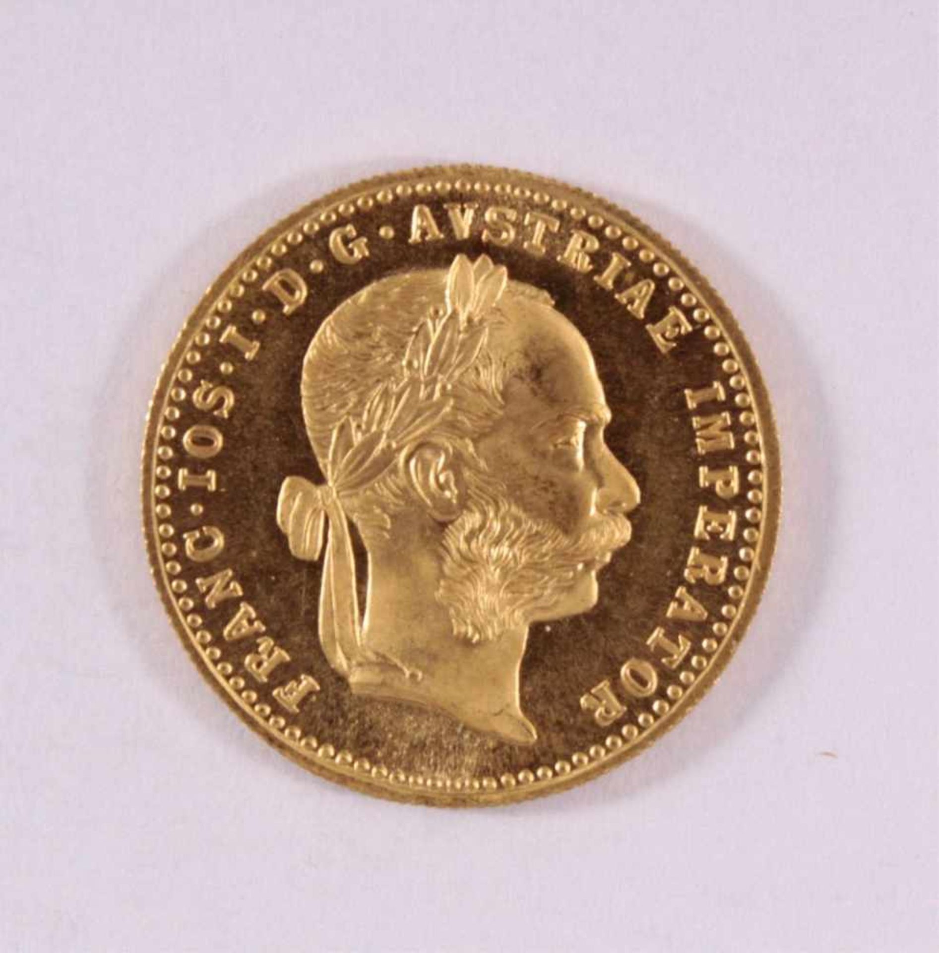 1 Golddukat Kaiser Franz Joseph 1915986er Gold, ca. D-2,0, Gewicht ca. 3,49g