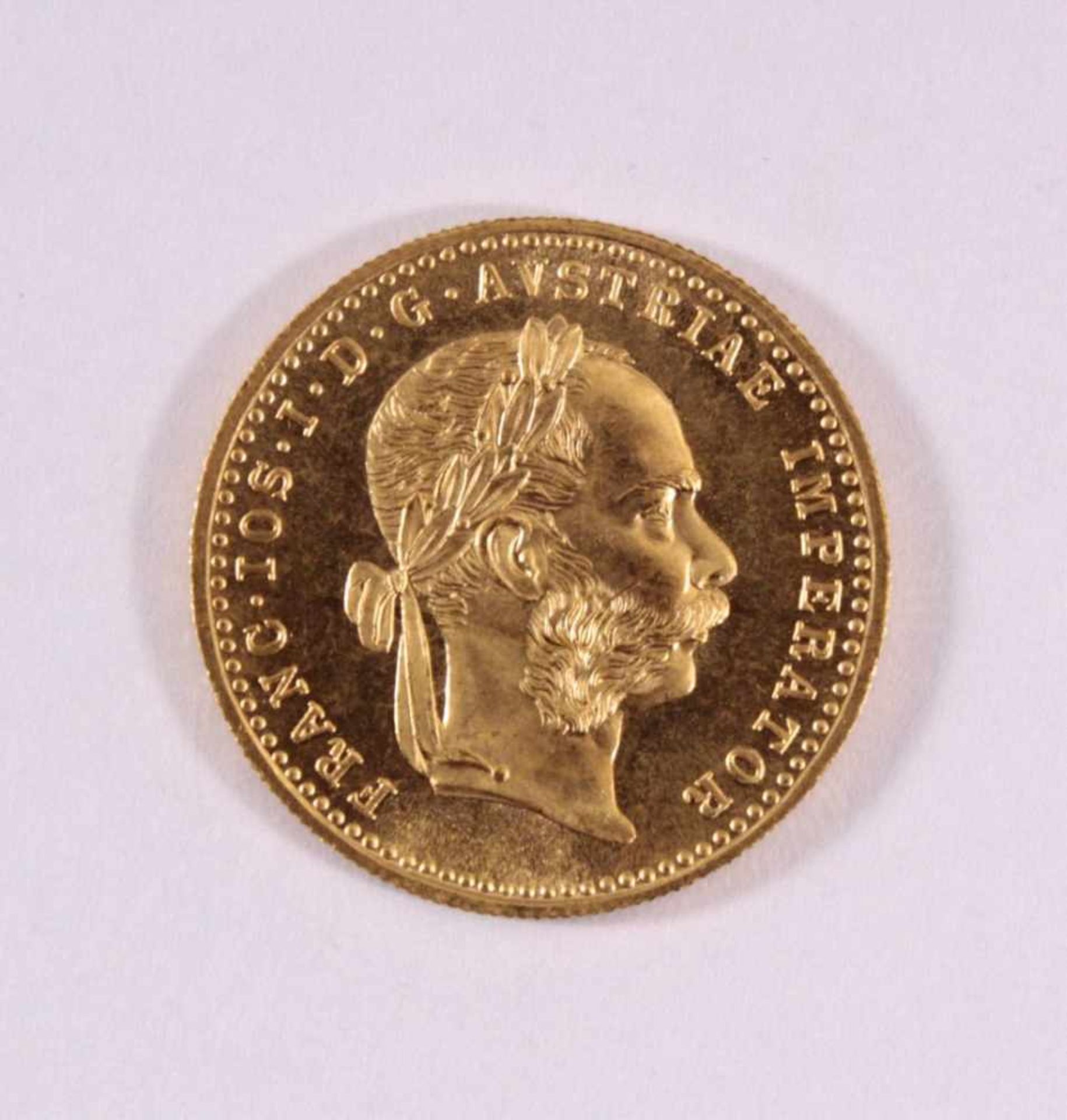 1 Golddukat Kaiser Franz Joseph 1915986er Gold, ca. D-2,0, Gewicht ca. 3,49g