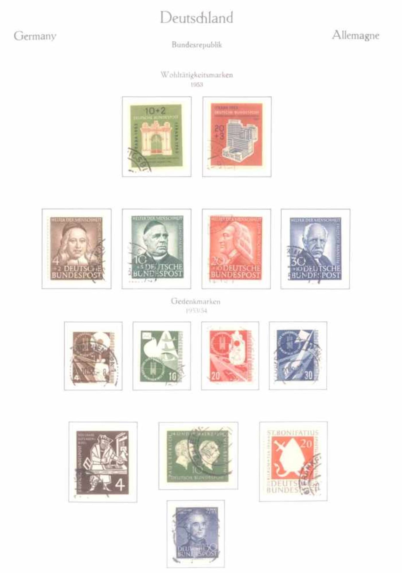 Gestempelte Sammlung Bund 1949-20022 gut gefüllte Vordruckalben mit nur wenigen Lücken.Bestehend aus - Bild 5 aus 9