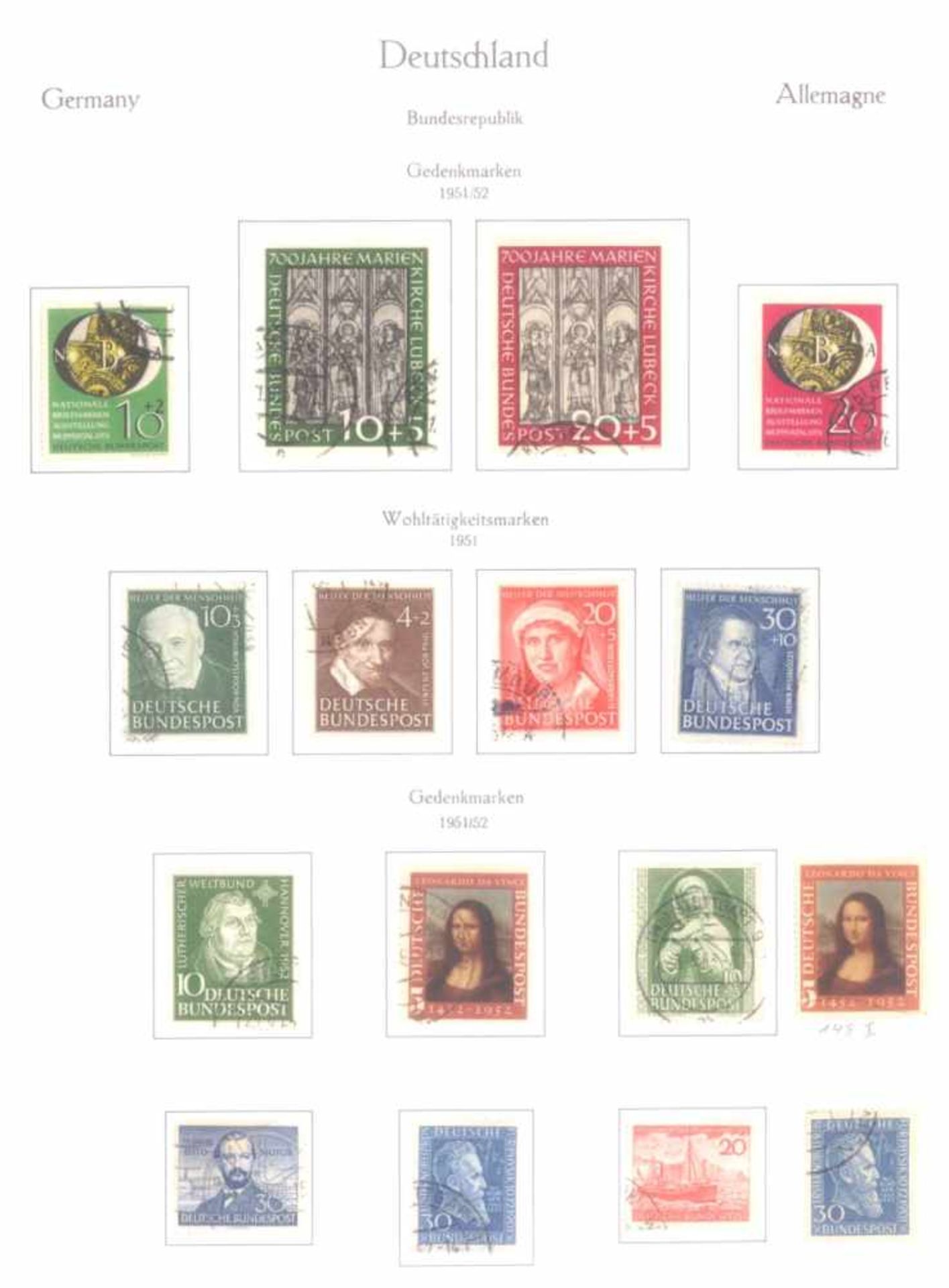 Gestempelte Sammlung Bund 1949-20022 gut gefüllte Vordruckalben mit nur wenigen Lücken.Bestehend aus - Bild 3 aus 9