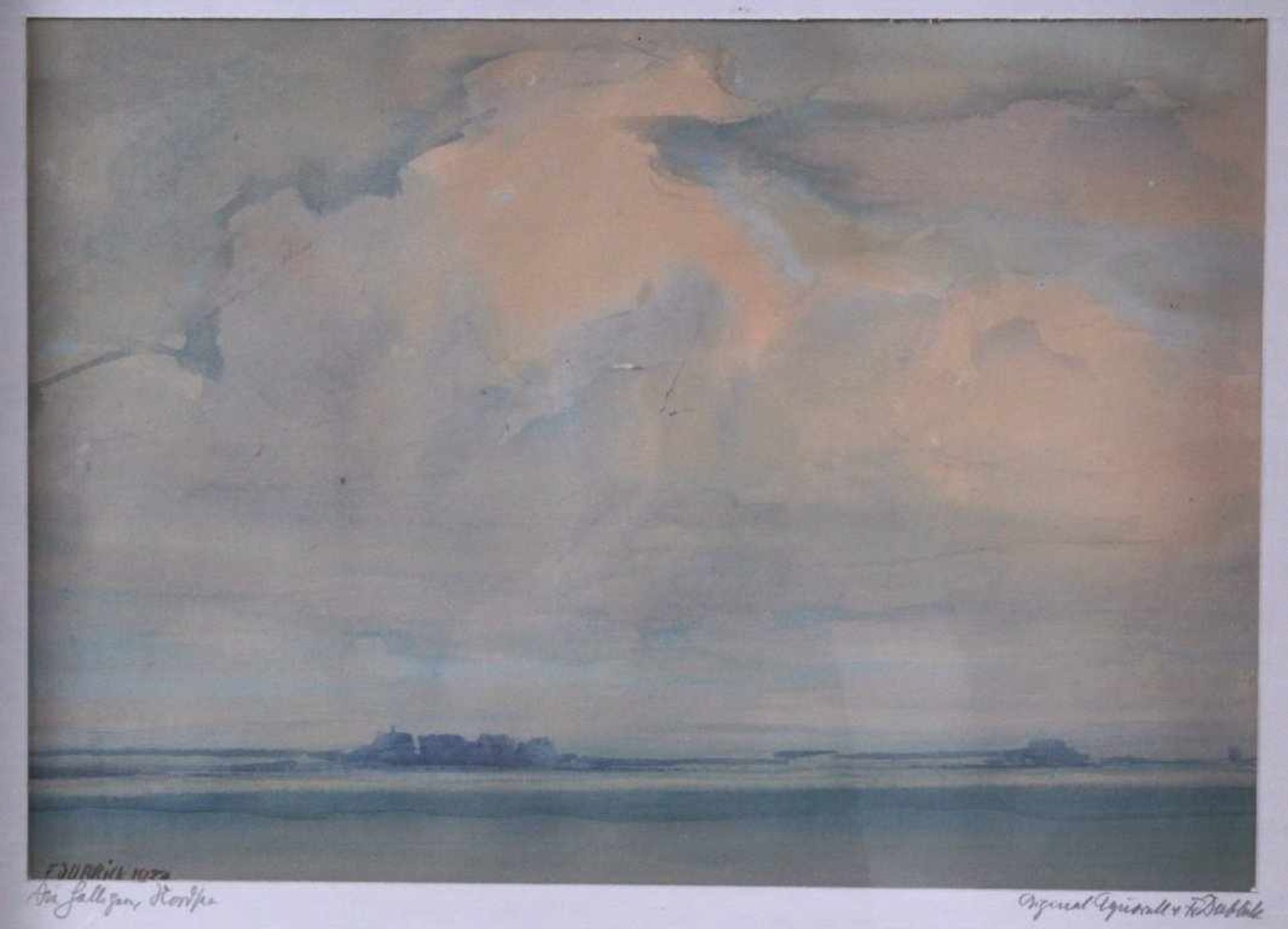 Franz Dubbick (1887-1986)Aquarell, "Die Halligen", unten links signiert und datiert.Hinter Glas - Bild 2 aus 4