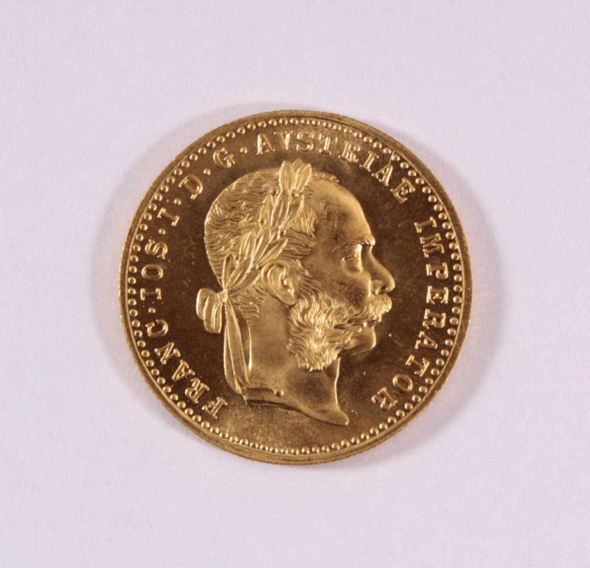 1 Golddukat Kaiser Franz Joseph 1915986er Gold, ca. D-2,0, Gewicht ca. 3,49g