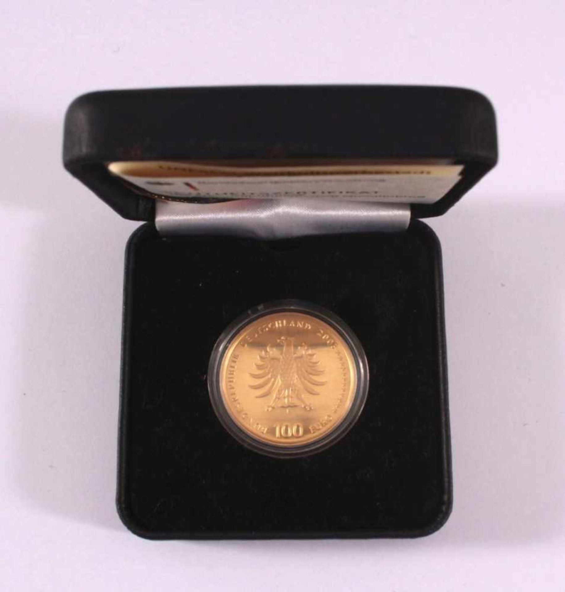 Goldmünze 100 Euro Quedlinburg1. November 2003, Gold, 1/2 Unze (15,55 g), in Kapsel, mitZertifikat - Bild 3 aus 3