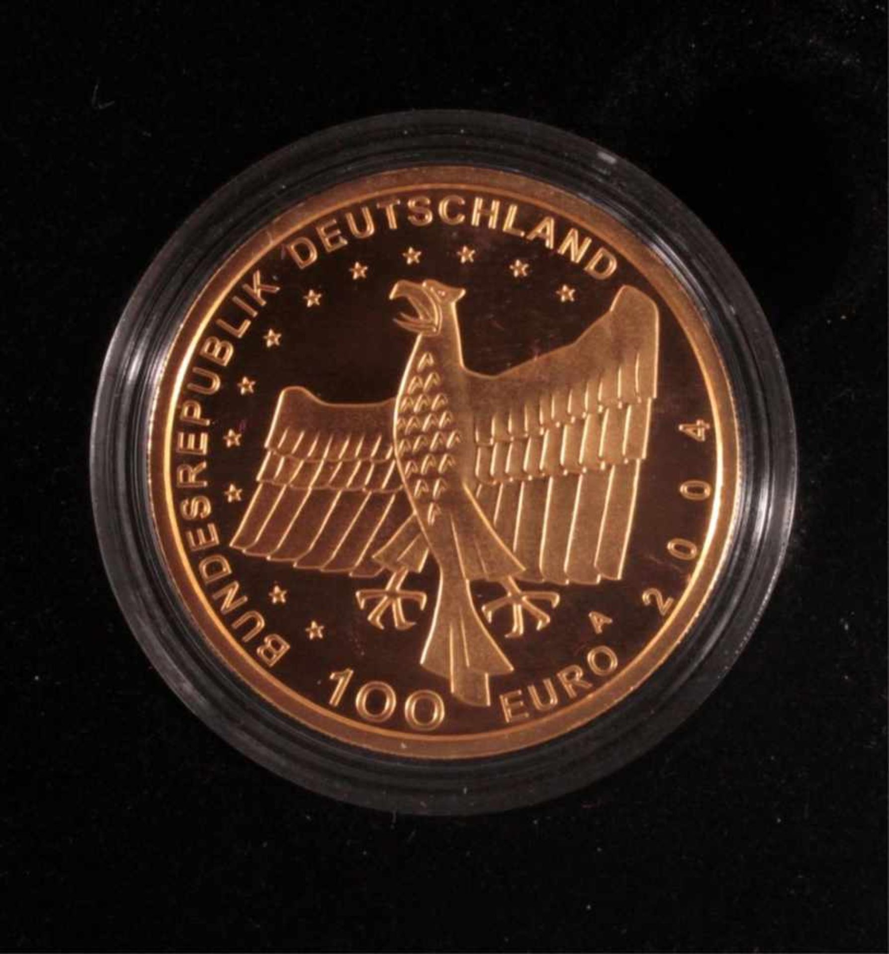 Goldmünze 100 Euro Bamberg1. Oktober 2004, Gold, 1/2 Unze (15,55 g), in Kapsel, mitZertifikat und - Bild 2 aus 3