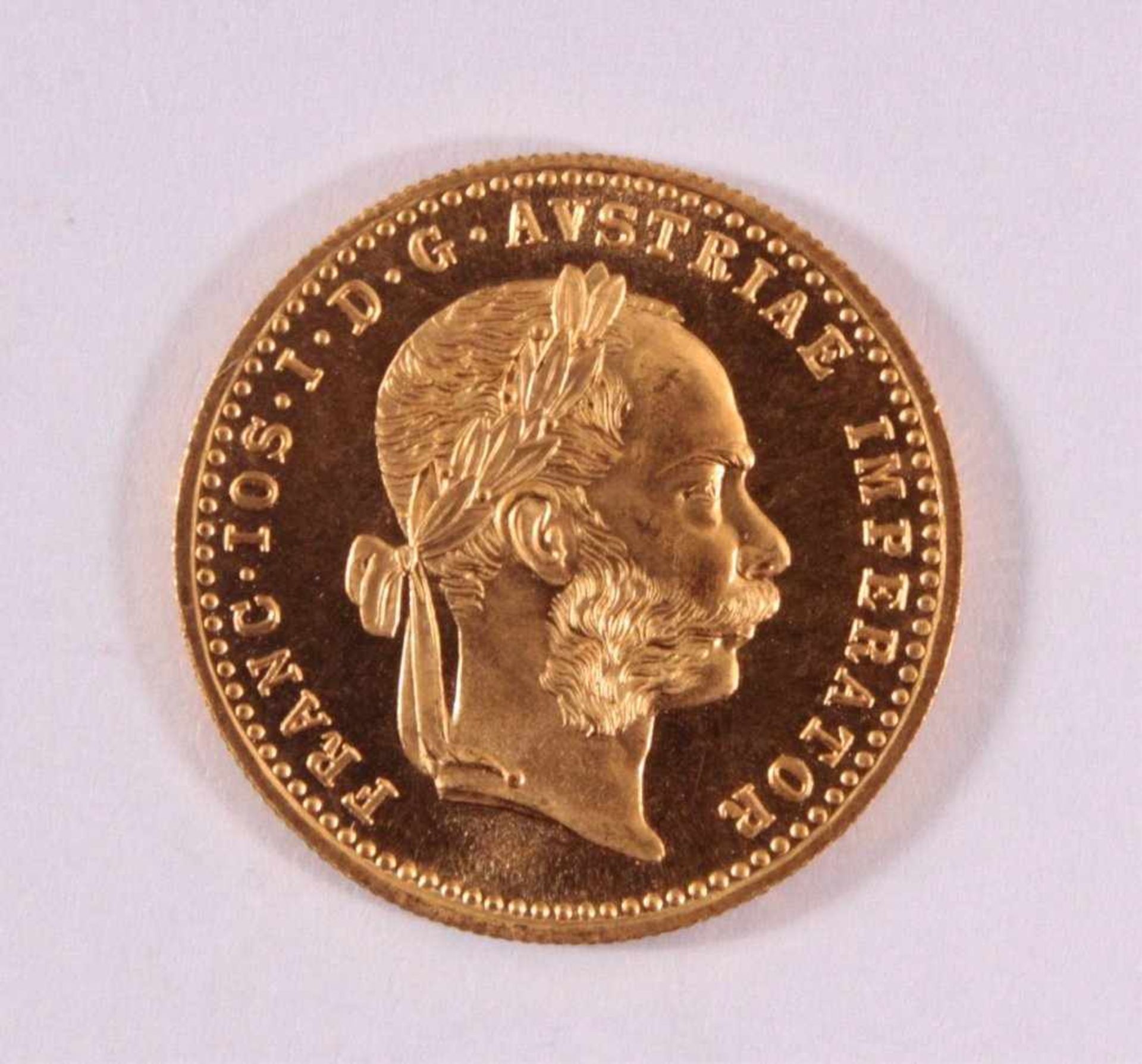 1 Golddukat Kaiser Franz Joseph 1915986er Gold, ca. D-2,0, Gewicht ca. 3,49g