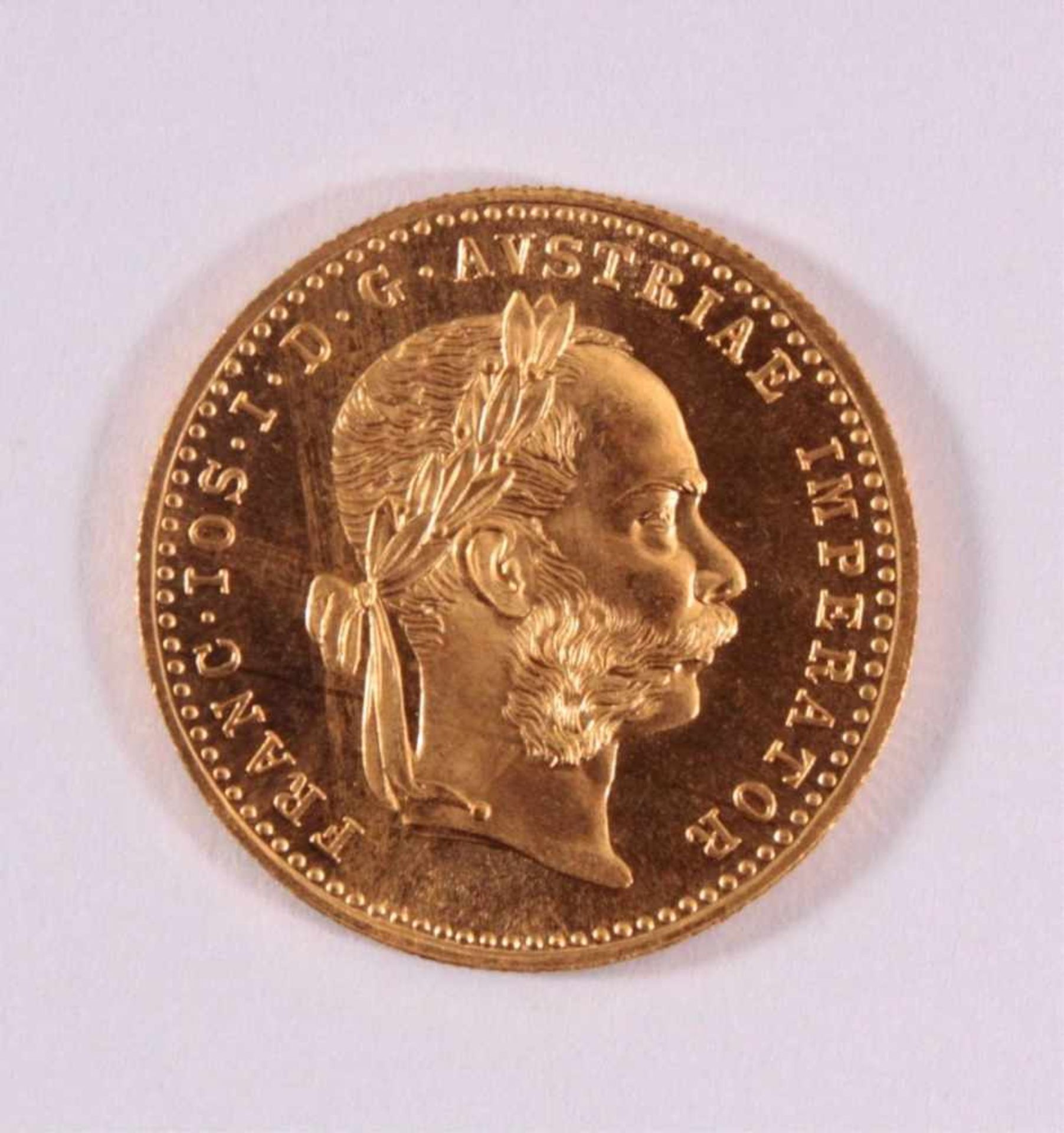 1 Golddukat Kaiser Franz Joseph 1915986er Gold, ca. D-2,0, Gewicht ca. 3,49g