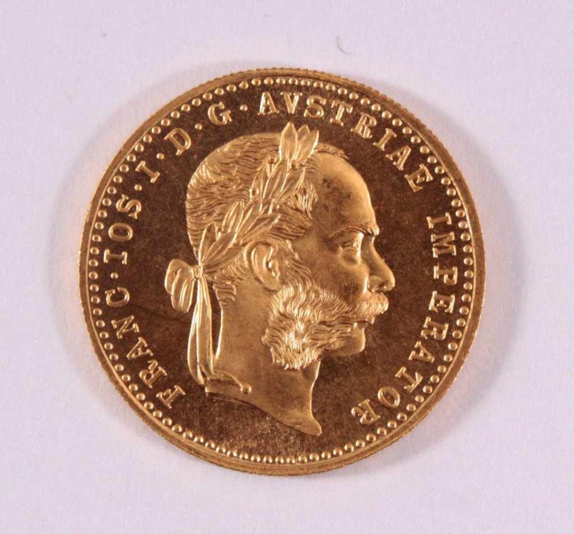 1 Golddukat Kaiser Franz Joseph 1915986er Gold, ca. D-2,0, Gewicht ca. 3,49g