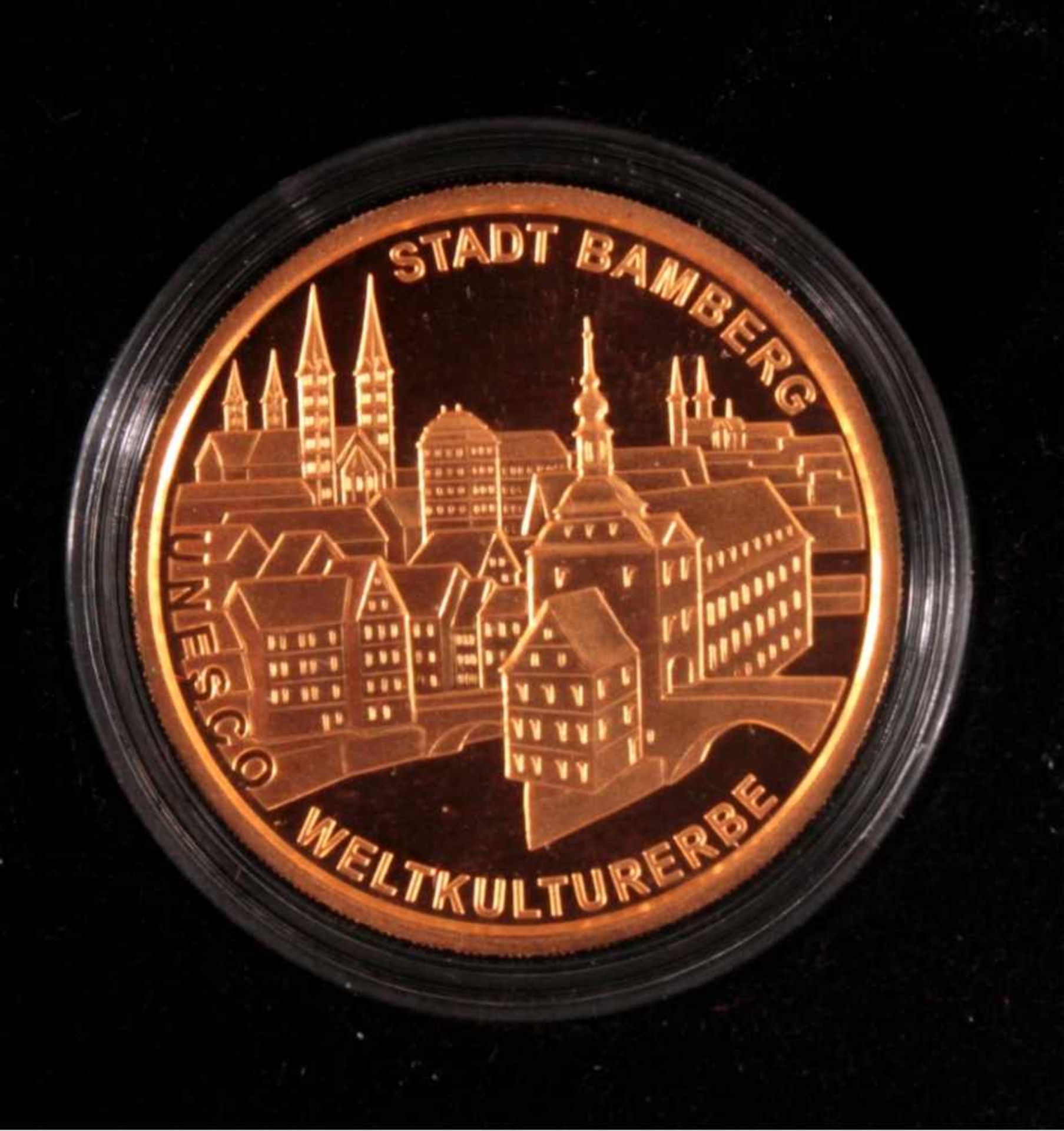 Goldmünze 100 Euro Bamberg1. Oktober 2004, Gold, 1/2 Unze (15,55 g), in Kapsel, mitZertifikat und