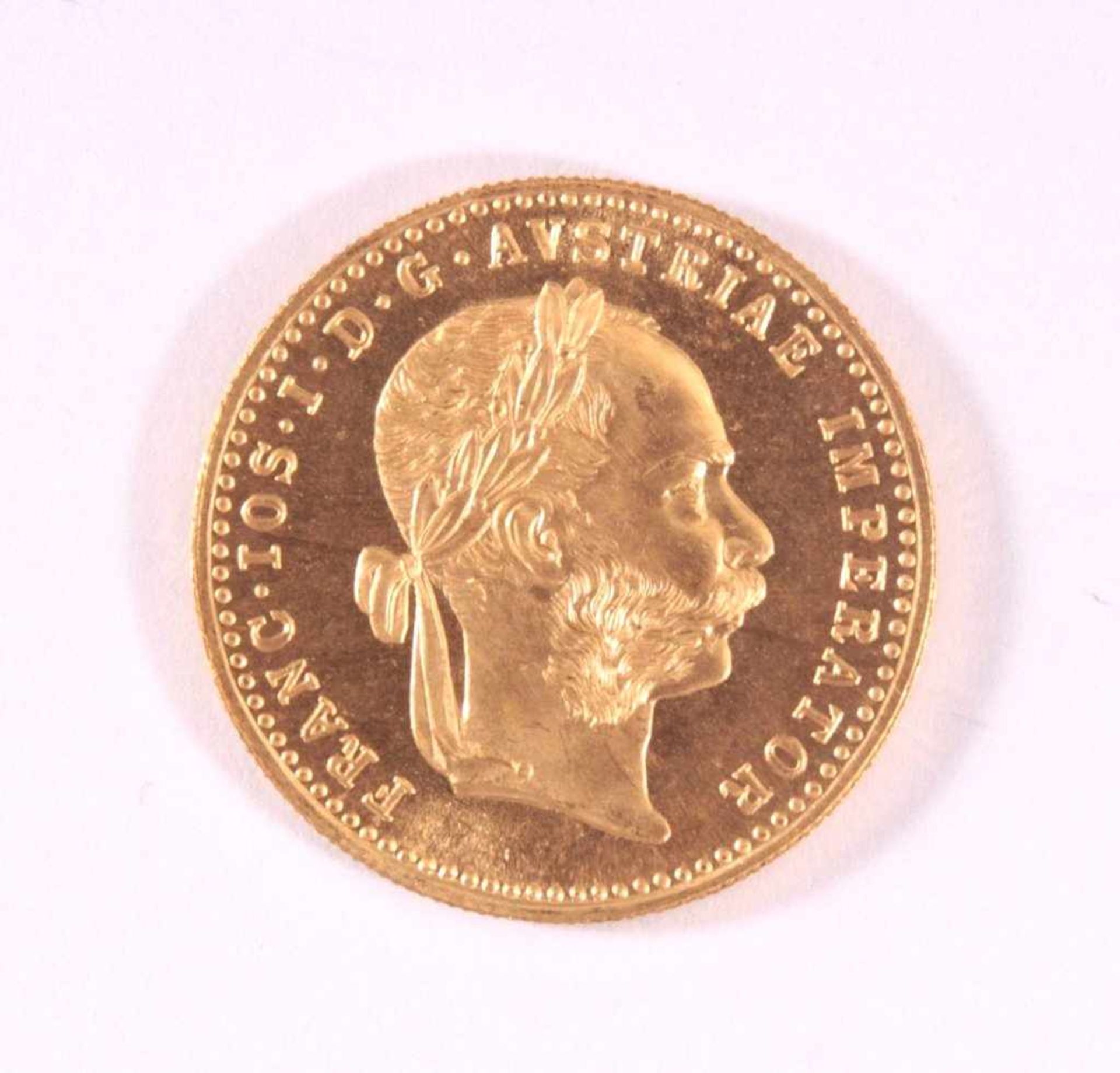 1 Golddukat Kaiser Franz Joseph 1915986er Gold, ca. D-2,0, Gewicht ca. 3,49g