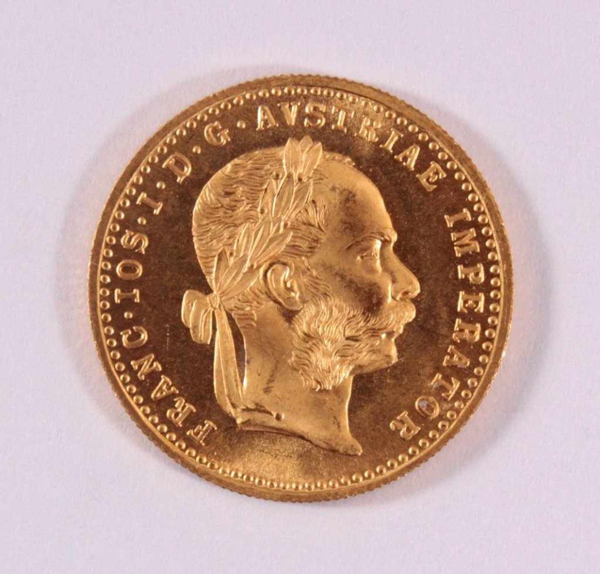 1 Golddukat Kaiser Franz Joseph 1915986er Gold, ca. D-2,0, Gewicht ca. 3,49g