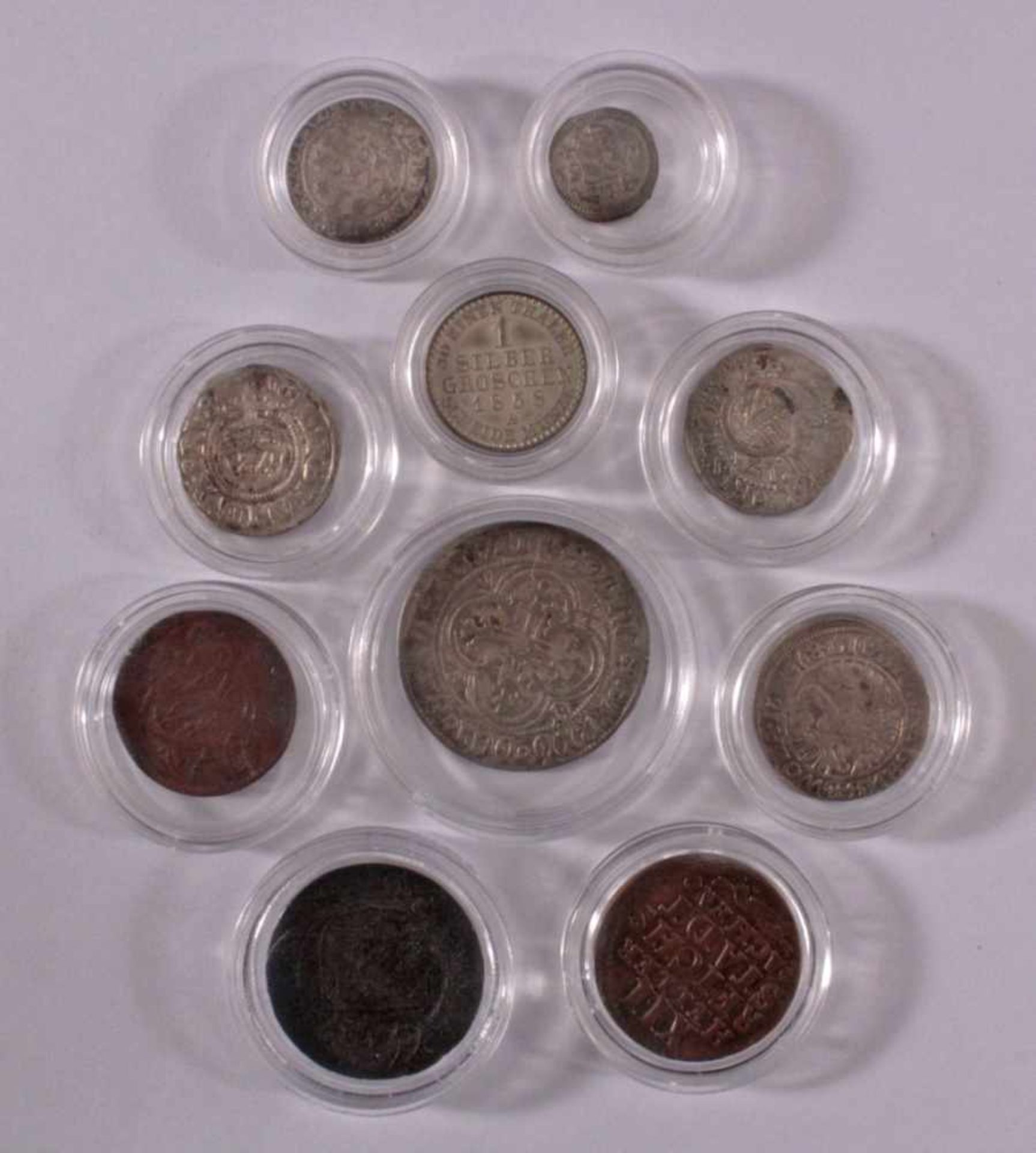 10 Altdeutsche Münzen1x Magedeburg, 1/24 Taler von 1616 in ss.1x Pommern, 1/24 Taler von 1617, - Image 2 of 2