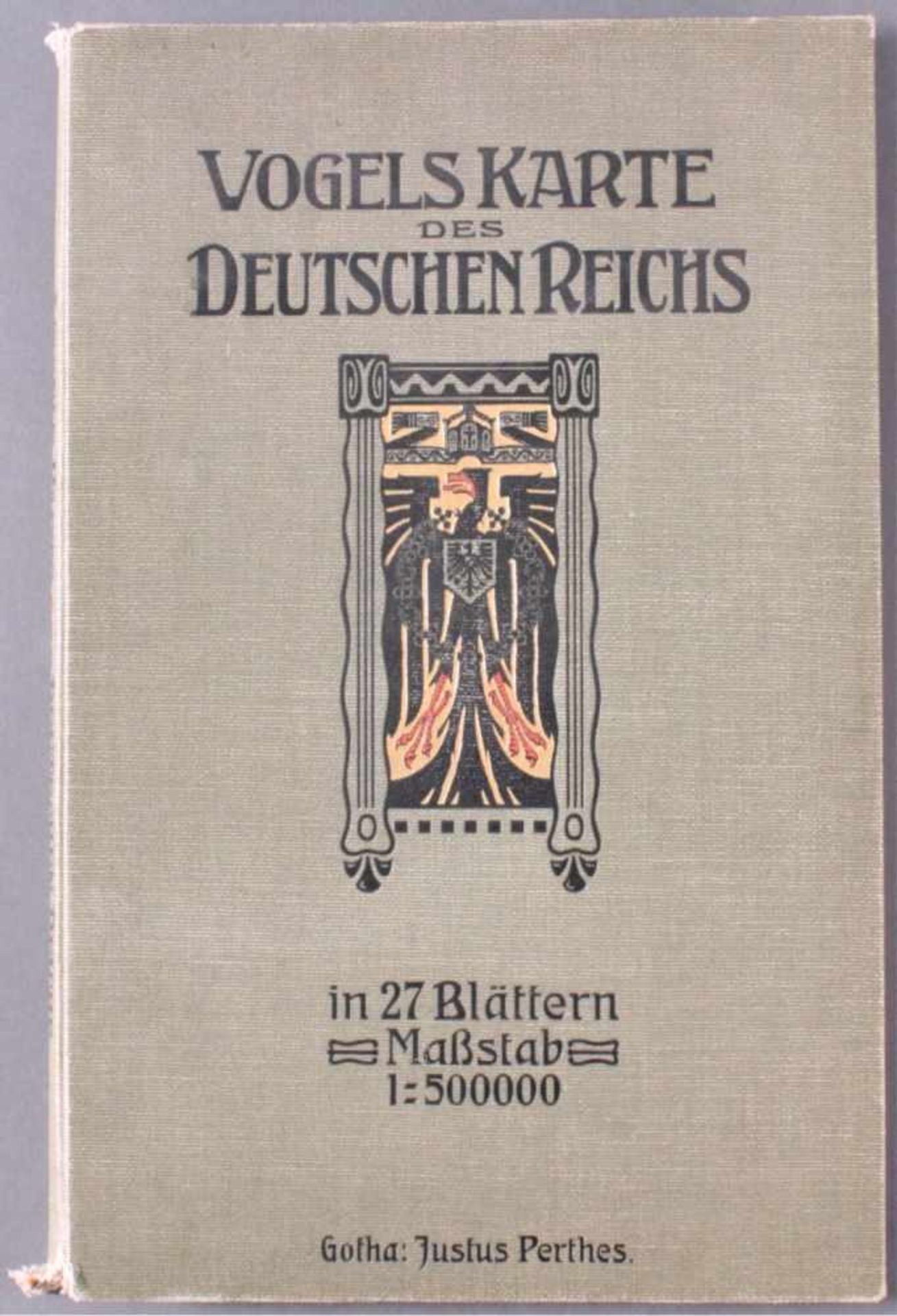 Vogels Karte des Deutschen ReichsPerthes, Gotha, 1908. 74 Seiten und 27 Blätter inKupferstich im