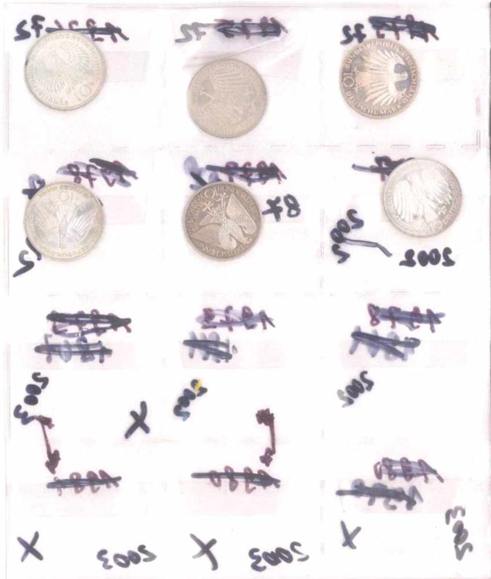Sammlung Münzen BRDGesamt über 40 Münzen.7x 10-DM Münzen, dabei 4x Olympische Spiele 1972, 750 - Image 3 of 7