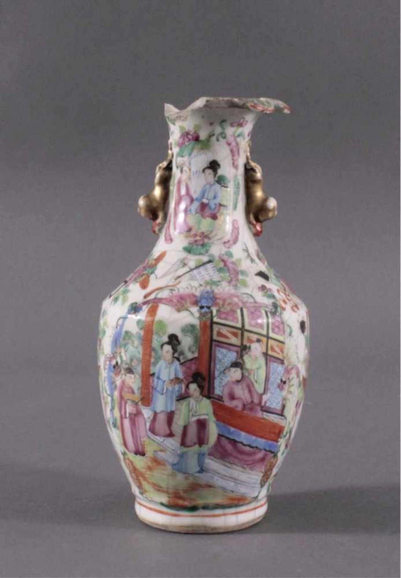 Chinesische Vase, 19. JahrhundertsQing-Dynastie (1644-1911). Porzellan Famille-Rose / Yangcai- - Image 3 of 12