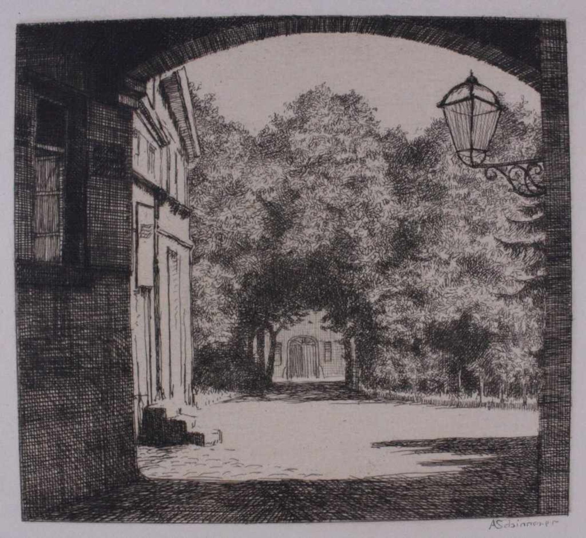 Konvolut Grafik1x Adolf Schinnerer 1876-1949, Radierung, unten rechtssignier, ca. 30 x 35 cm.1x - Image 7 of 12