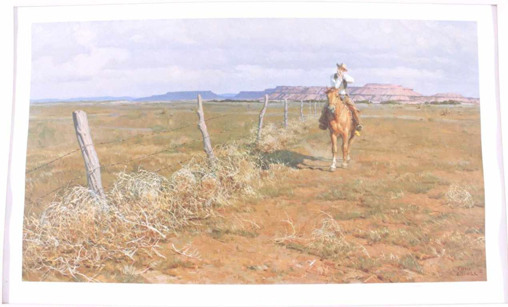 2 Lithographien, Wild West1x Tom Lovell - Tumbleweed Serenade, mit Bleistifthandsigniert, unter - Image 5 of 6