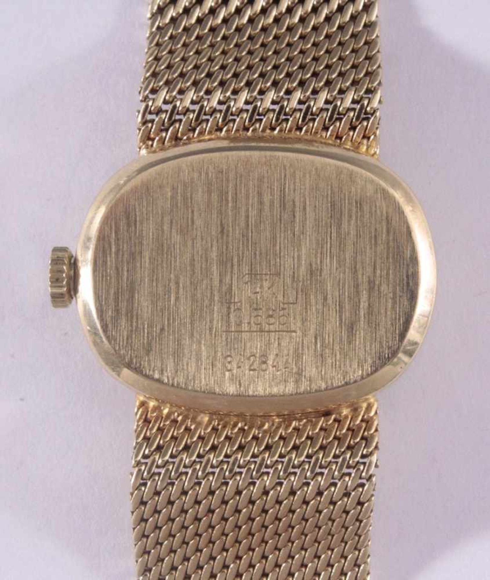 Goldene Damenarmbanduhr, Priosa IncablocSowohl am Deckel als auch am Armband in Gelbgold, - Image 4 of 5