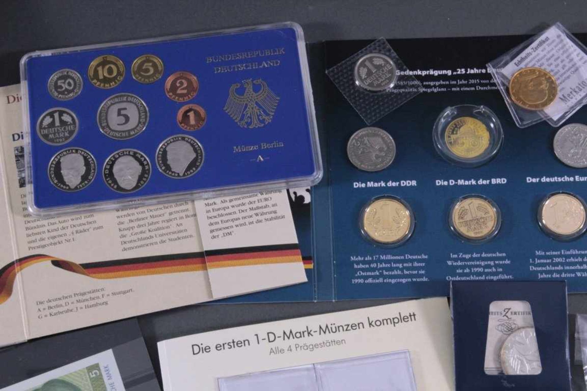 Münzsammlung BRD mit über 500 DMÜber 20 10-DM Silbermünzen, 5 Mark Münzen, Kursmünzensätze(unter - Image 5 of 5