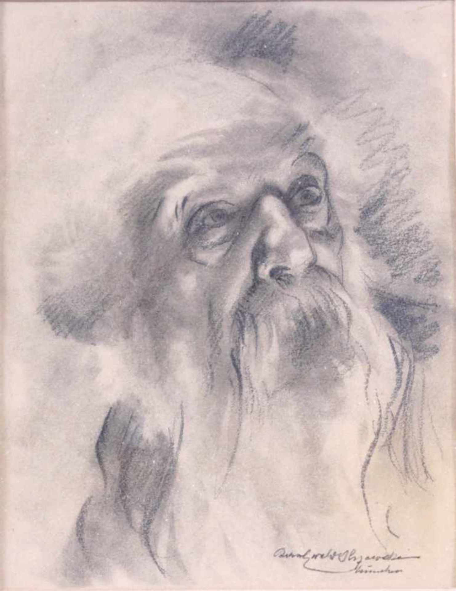 Karl Ewald Olszewski 1884-1965Bleistift auf Papier, Portrait eines älteren Mannes,unten rechts mit