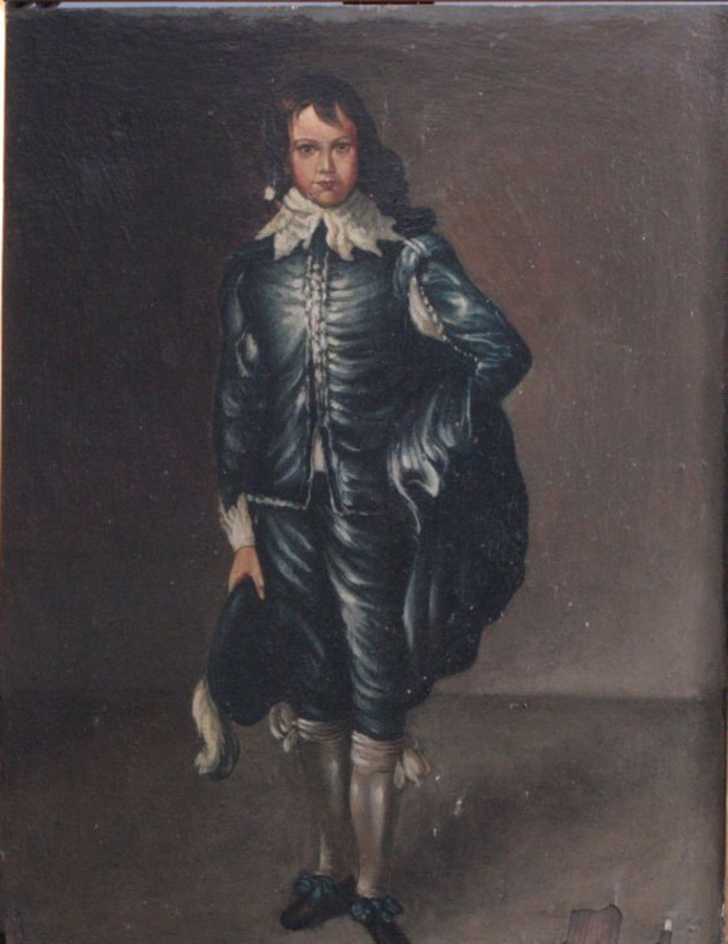 The Blue Boy, 18. Jh.. Nach Thomas Gainsborough (1727-1788)Öl auf Holz, unsigniert, gerahmt, mehrere - Bild 2 aus 2