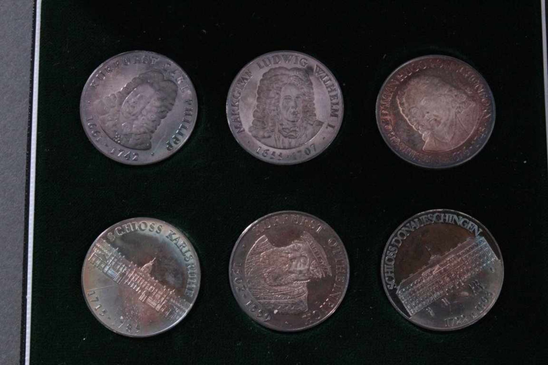 BRD Münzsammlung21x 10 DM Gedenkmünzen, mit Schatulle.49x 5 DM Gedenkmünzen ab Leibnitz, mit - Image 3 of 6