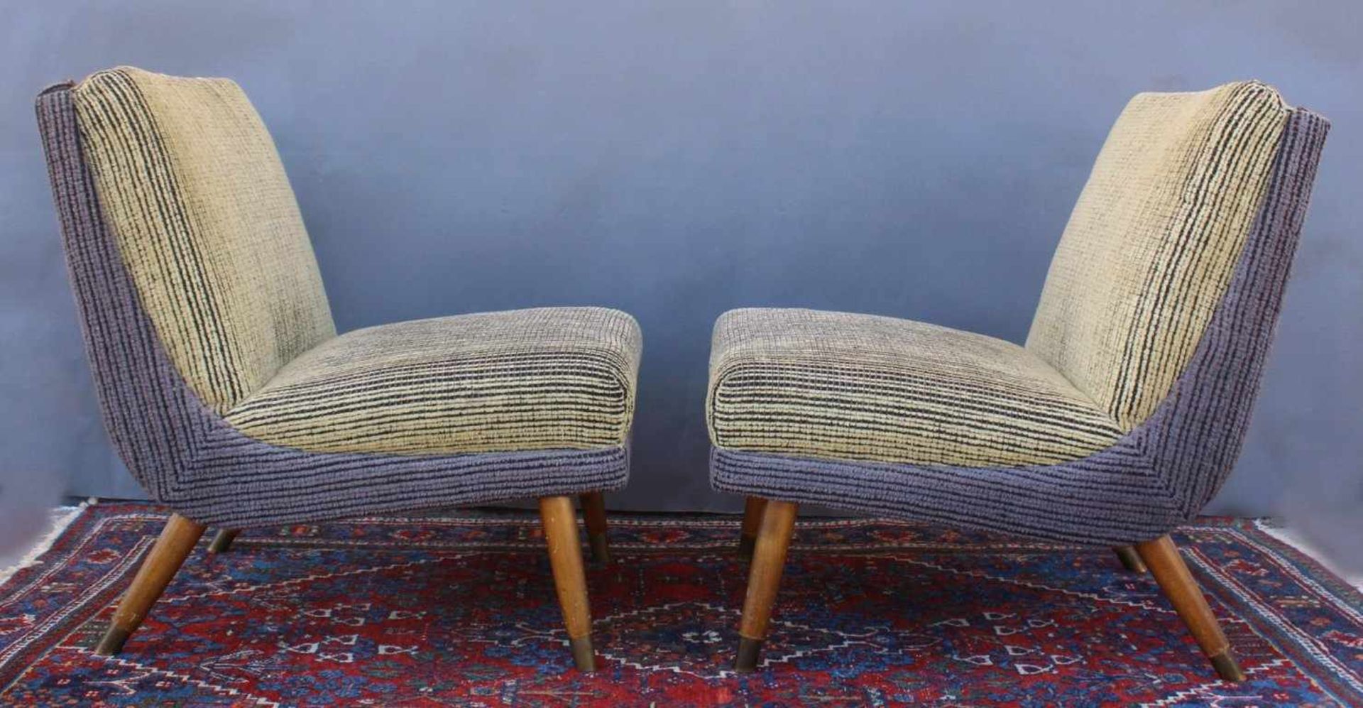 2 Sessel aus den 50er JahrenOriginal Bezug, ca. 74 x 57 x 65 cm - Image 2 of 3