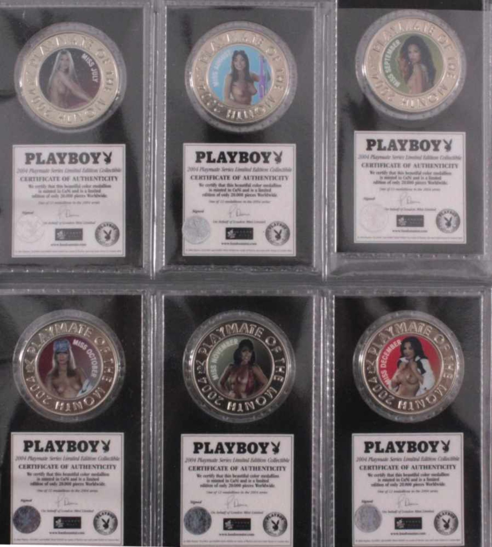 Playboy Medaillen 2004Alle 12 Medaillen sowie die One Dollar Playboy Münze.Dazu 20 Zloty Silbermünze - Image 2 of 3
