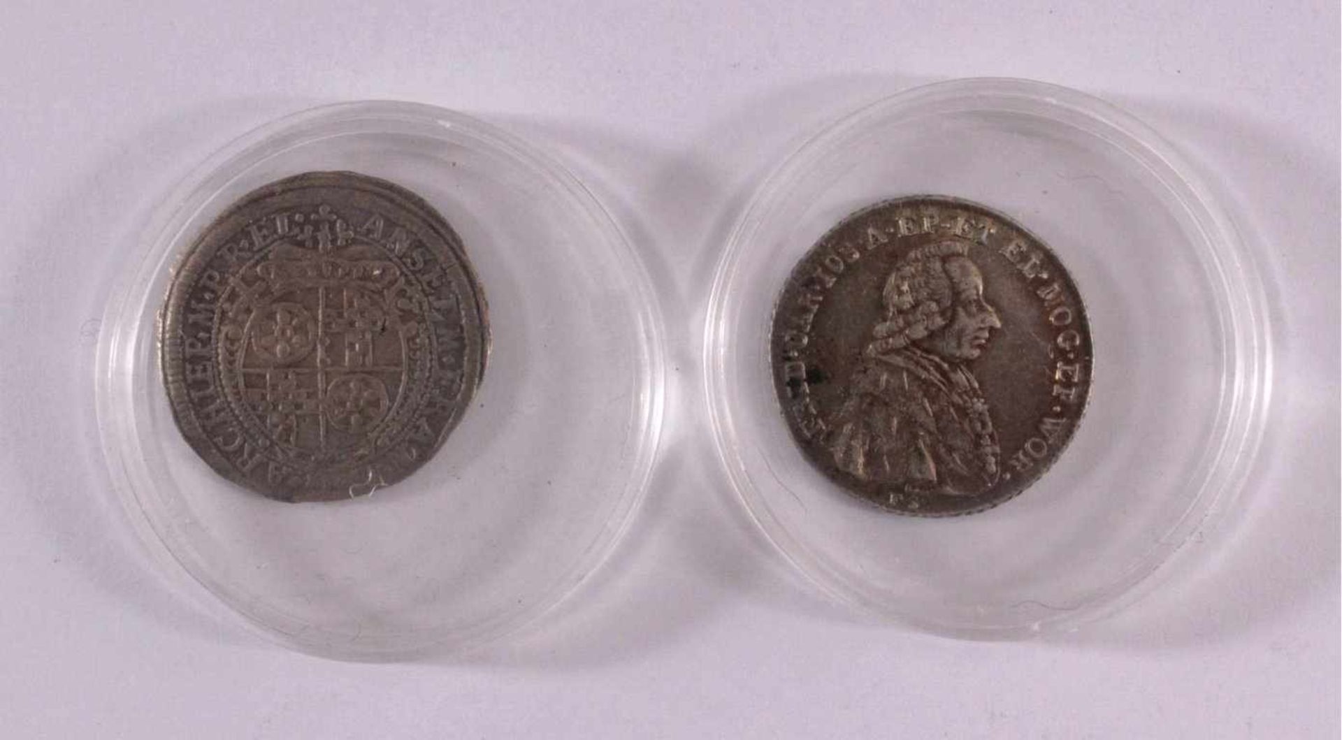 2 Münzen Mainz1x Mainz Bistum, Freiherr von Ingelheim (1679-1695) 1/12Thaler, schön.1x Mainz, 10