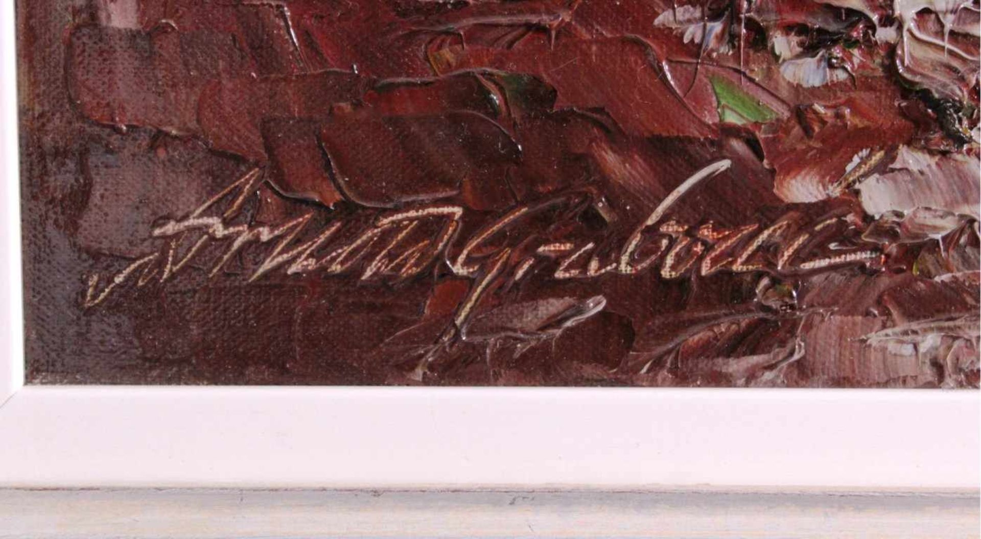 Georg Arnold-Grabone (1896-1982)Am Grillensee, Öl auf Leinwand gemalt, unten linksund verso - Image 3 of 4