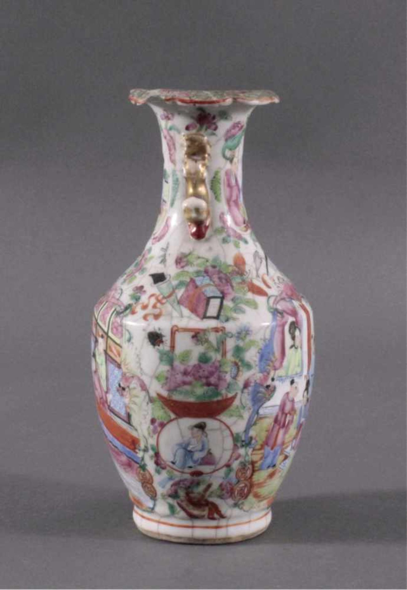 Chinesische Vase, 19. JahrhundertsQing-Dynastie (1644-1911). Porzellan Famille-Rose / Yangcai- - Image 2 of 12