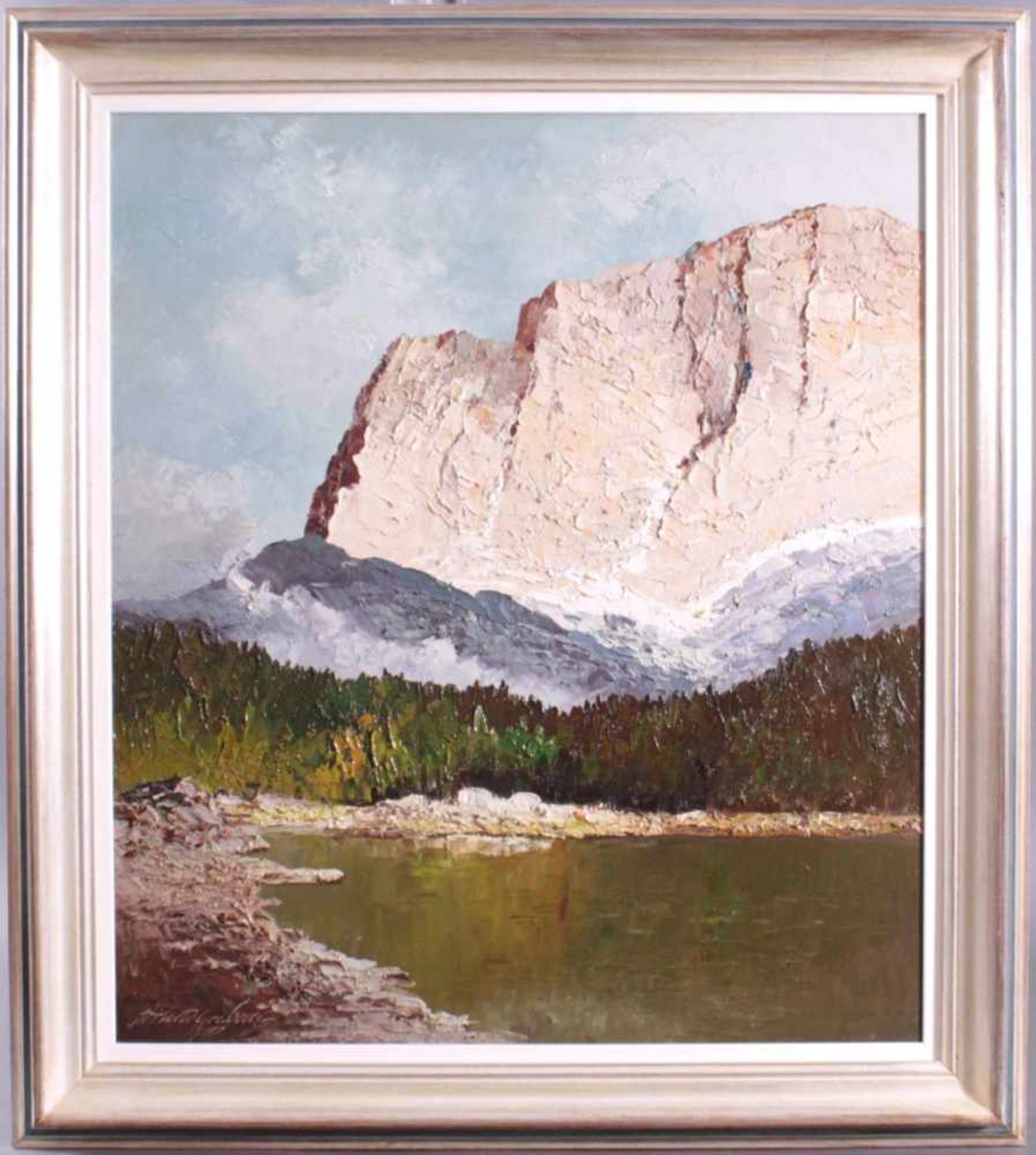 Georg Arnold-Grabone (1896-1982)Am Grillensee, Öl auf Leinwand gemalt, unten linksund verso - Image 2 of 4