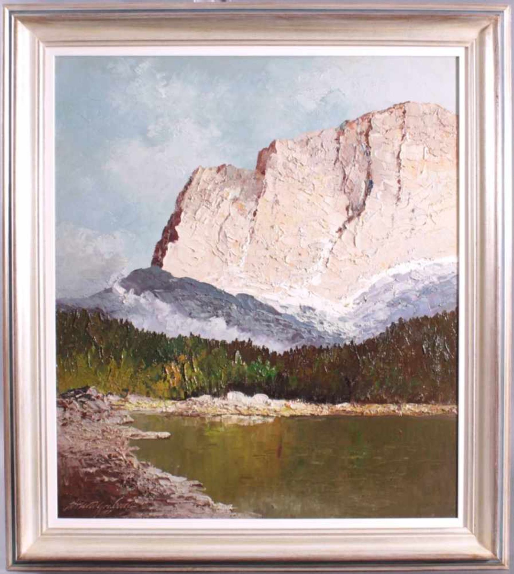 Georg Arnold-Grabone (1896-1982)Am Grillensee, Öl auf Leinwand gemalt, unten linksund verso - Bild 2 aus 4