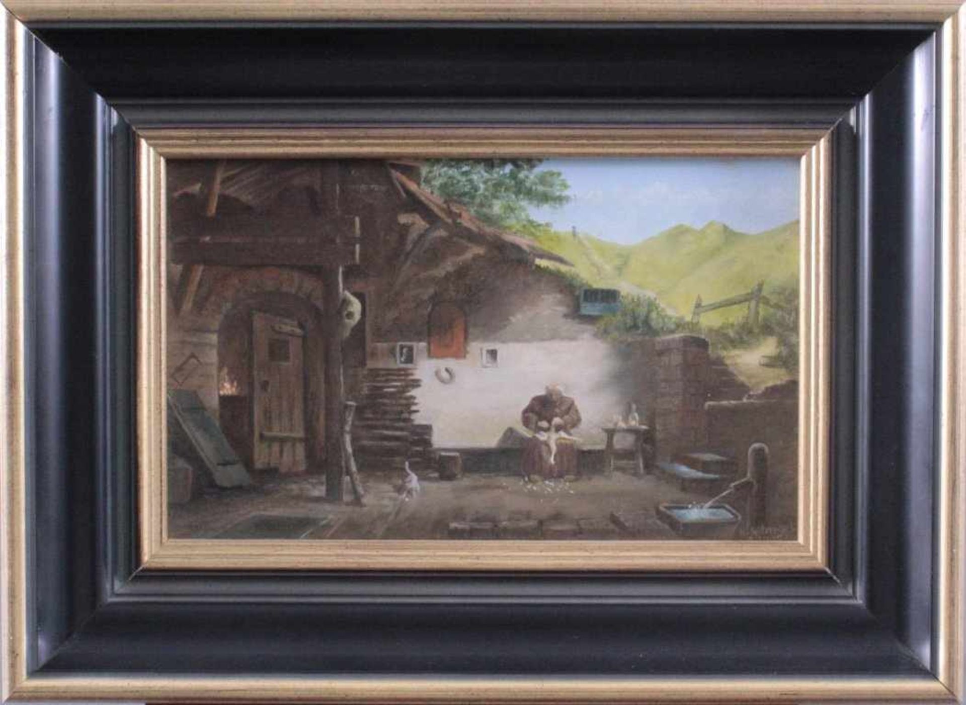 Janusz Lanc geboren 1946 in Polen, SpitzwegGerahmt, ca. 19 × 30 cm Rahmen 32 × 44 cm